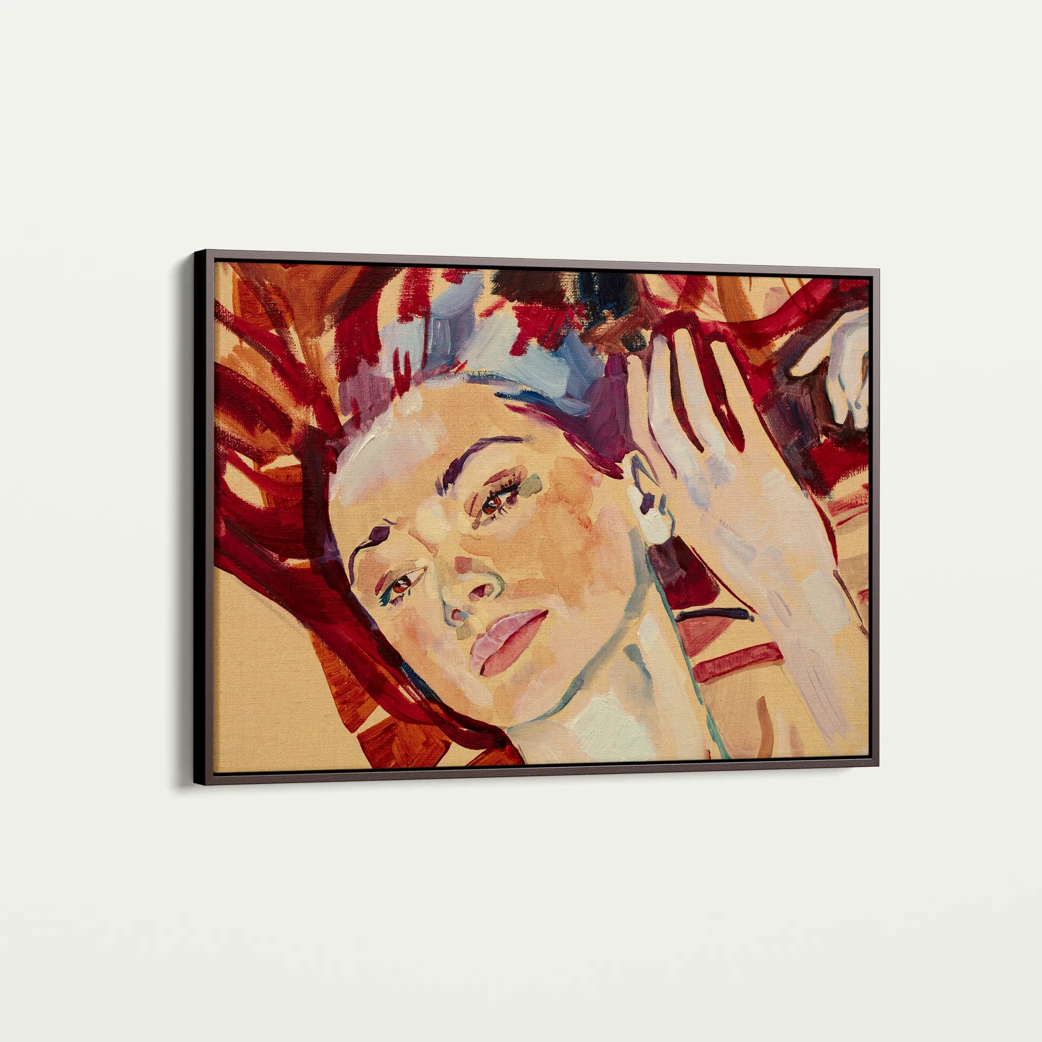 Portrait 023 Canvas Art 18" x 24" / 45 x 60 cm / Black