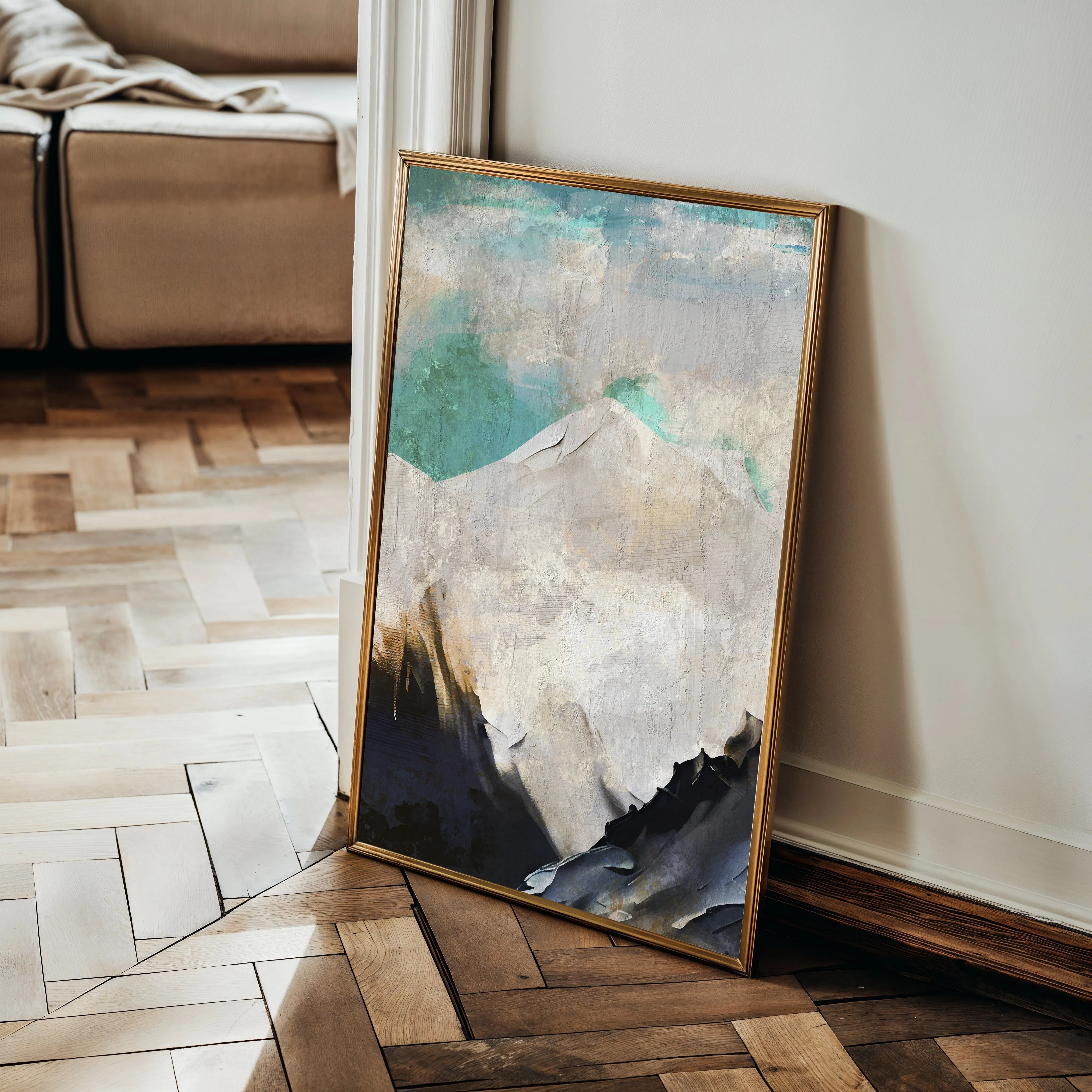 Abstract 024 Canvas Art 18" x 24" / 45 x 60 cm / Black
