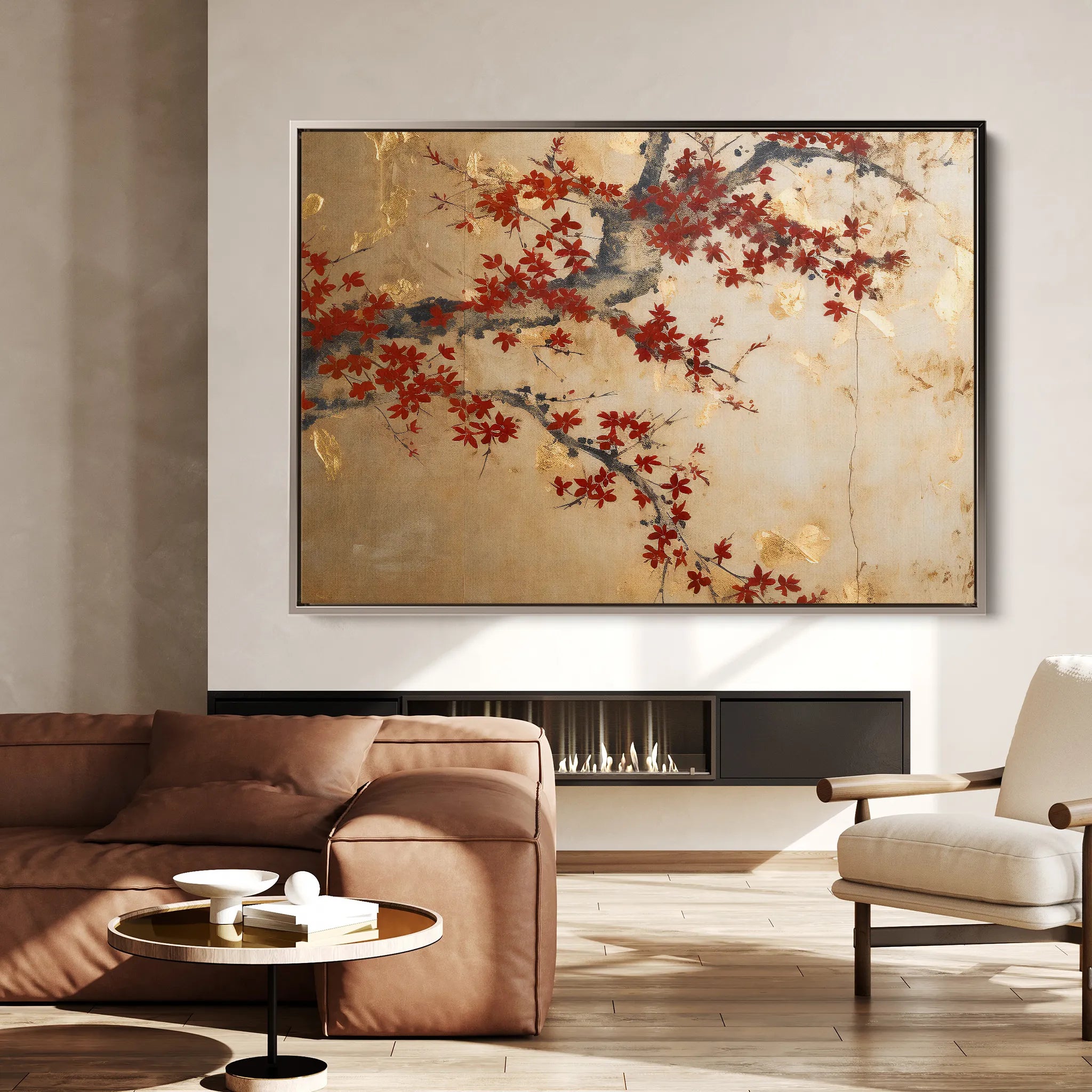 Floral 024 Canvas Art 18" x 24" / 45 x 60 cm / Black
