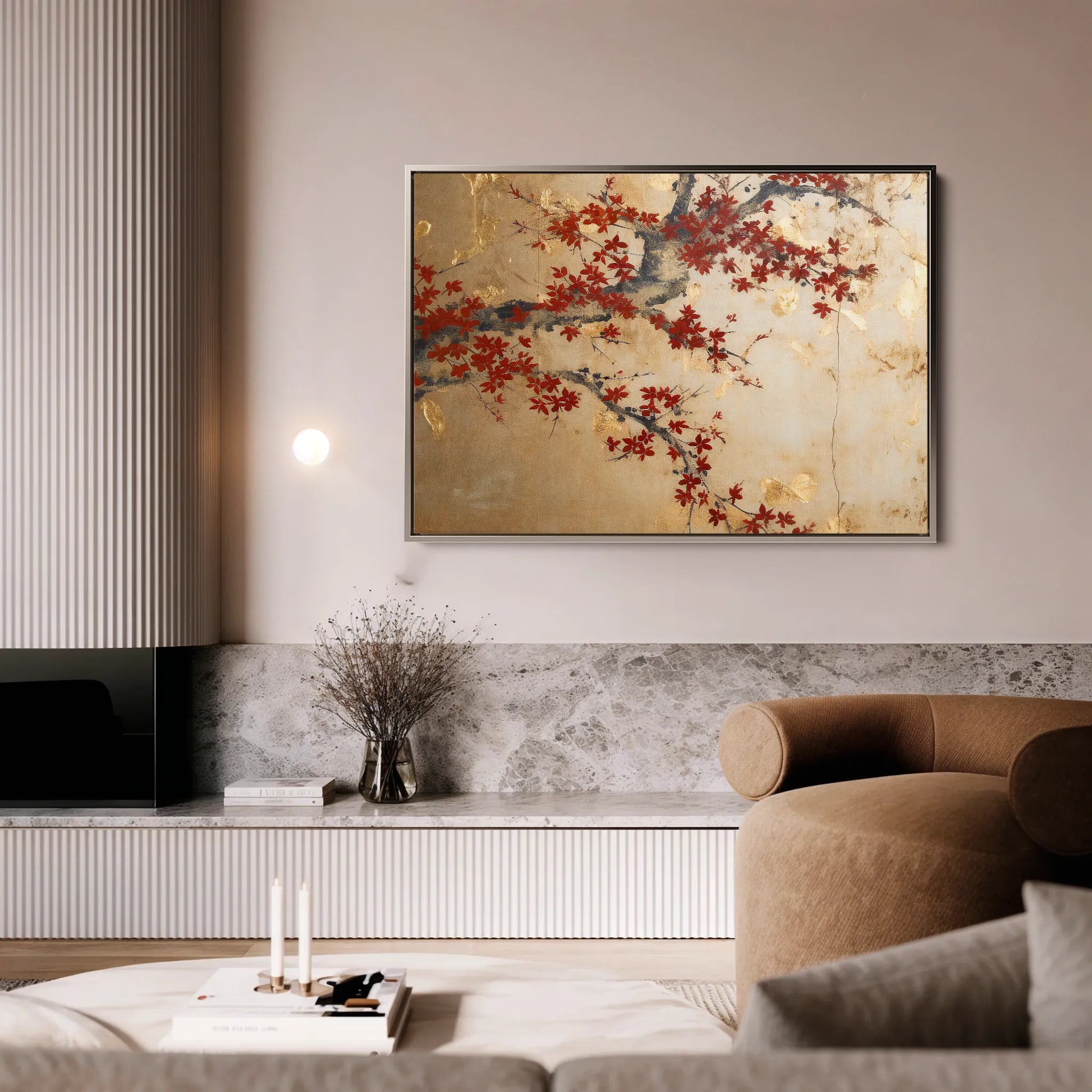 Floral 024 Canvas Art 18" x 24" / 45 x 60 cm / Black