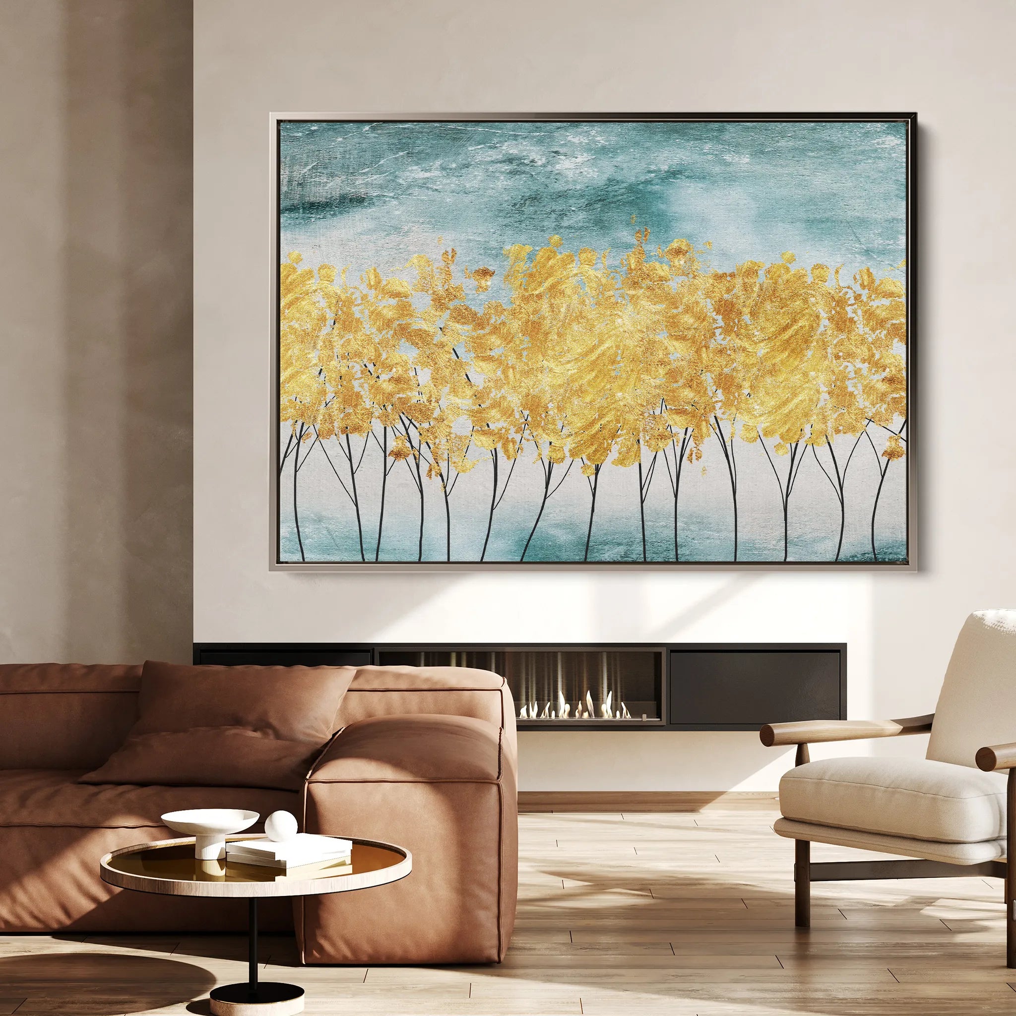 Abstract 025 Canvas Art 18" x 24" / 45 x 60 cm / Black