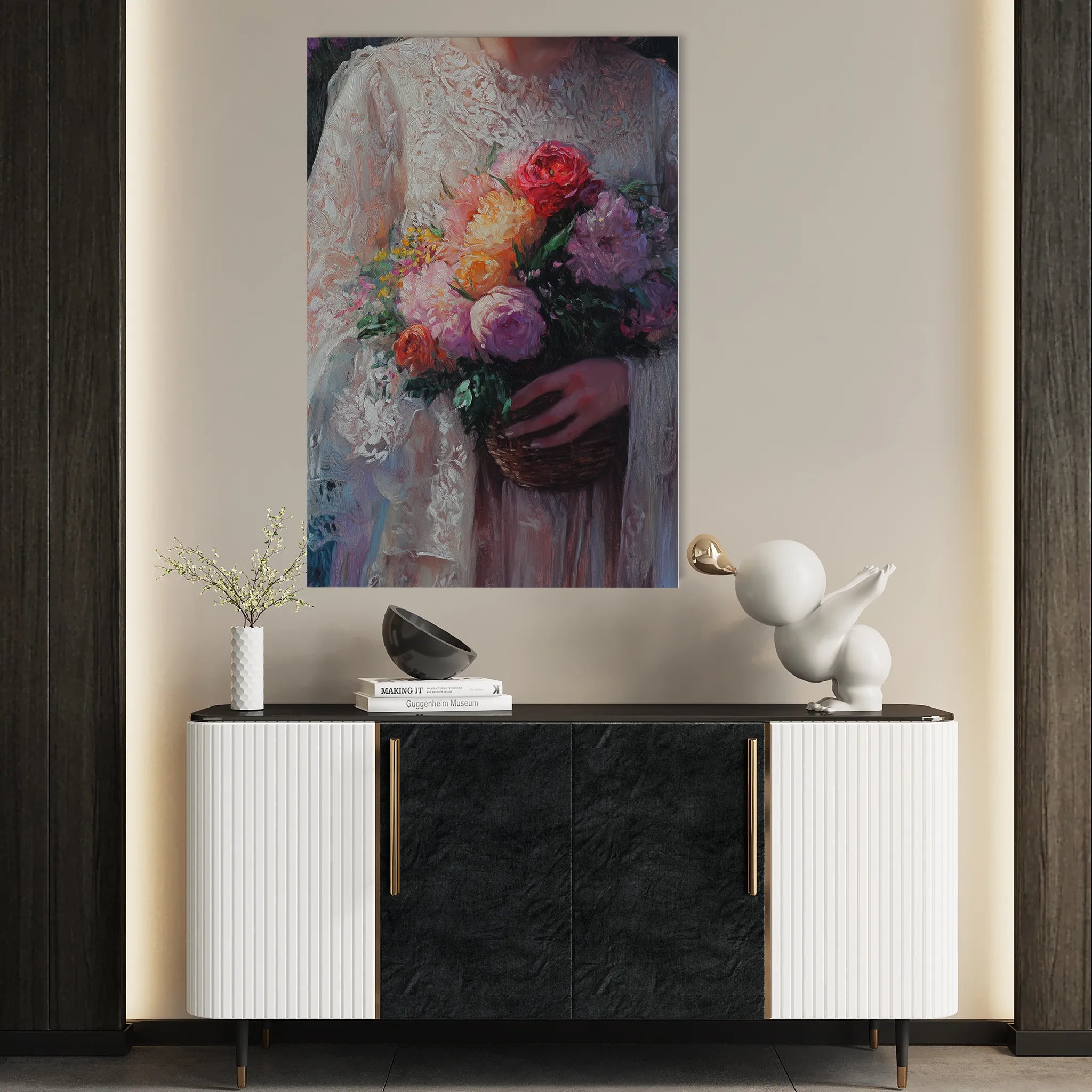 Classic 025 Canvas Art 18" x 24" / 45 x 60 cm / Black
