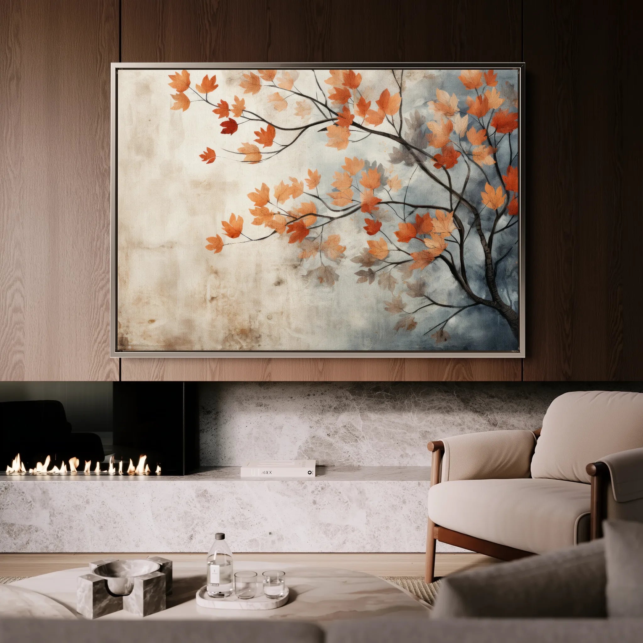 Floral 025 Canvas Art 18" x 24" / 45 x 60 cm / Black