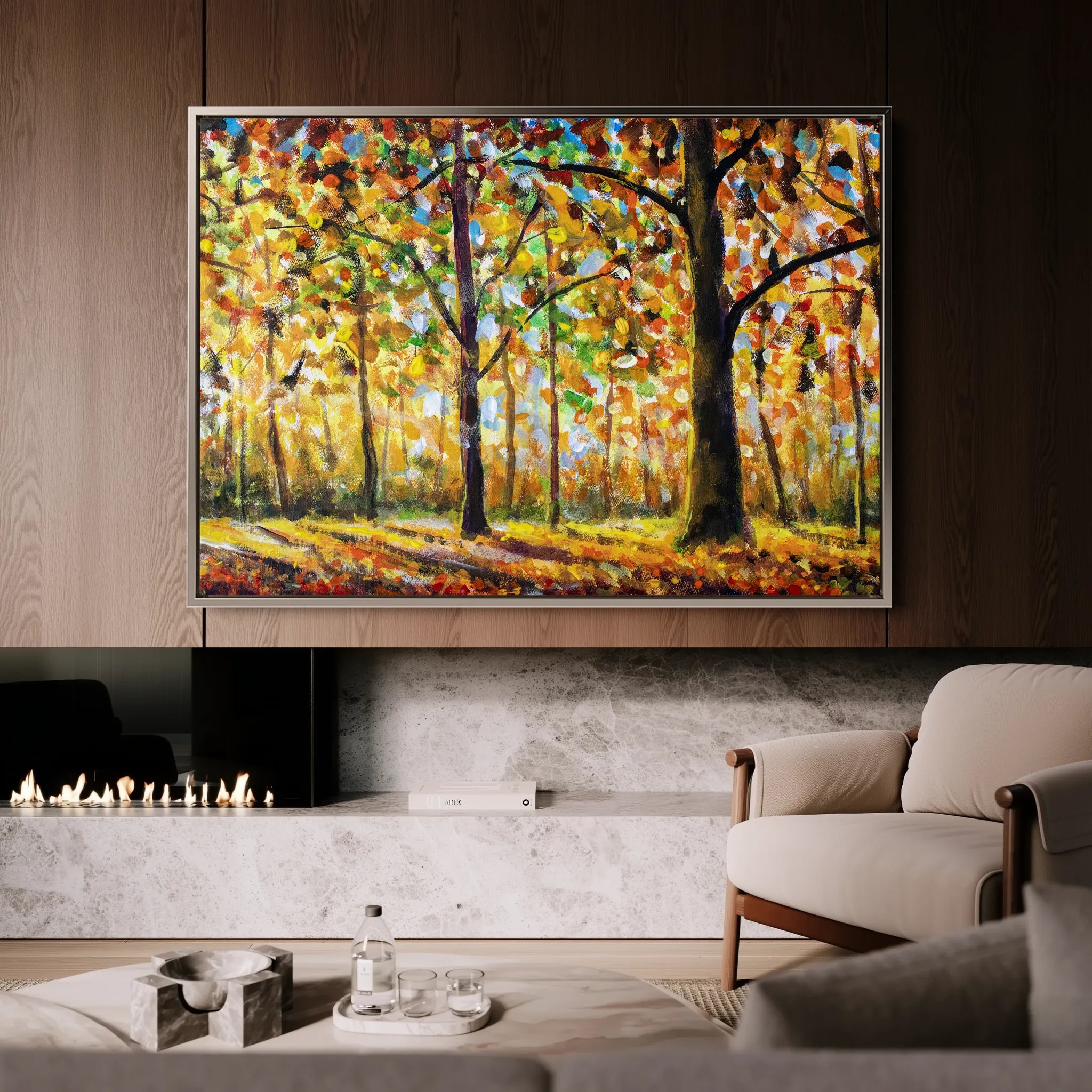 Landscape 025 Canvas Art 18" x 24" / 45 x 60 cm / Black