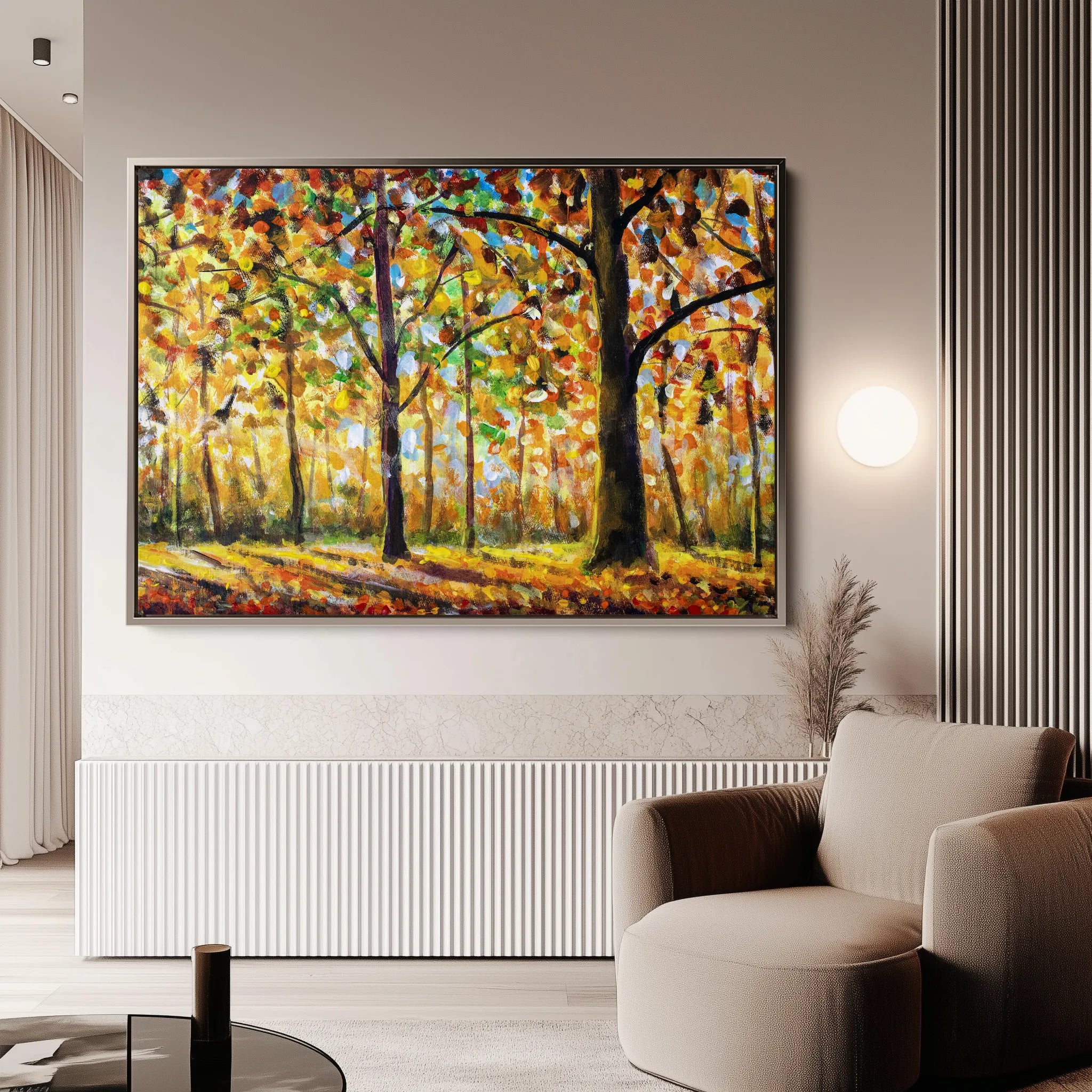 Landscape 025 Canvas Art 18" x 24" / 45 x 60 cm / Black