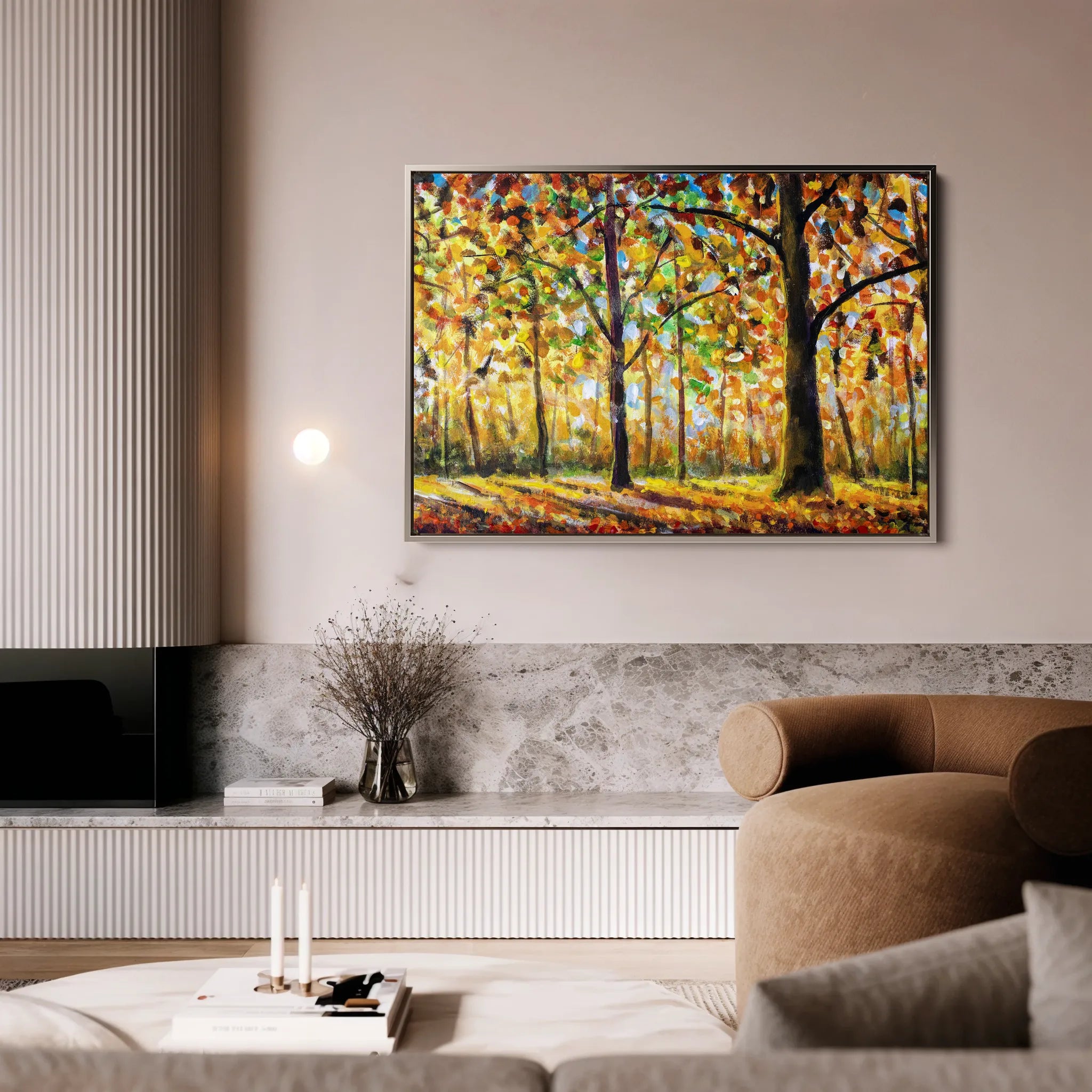 Landscape 025 Canvas Art 18" x 24" / 45 x 60 cm / Black