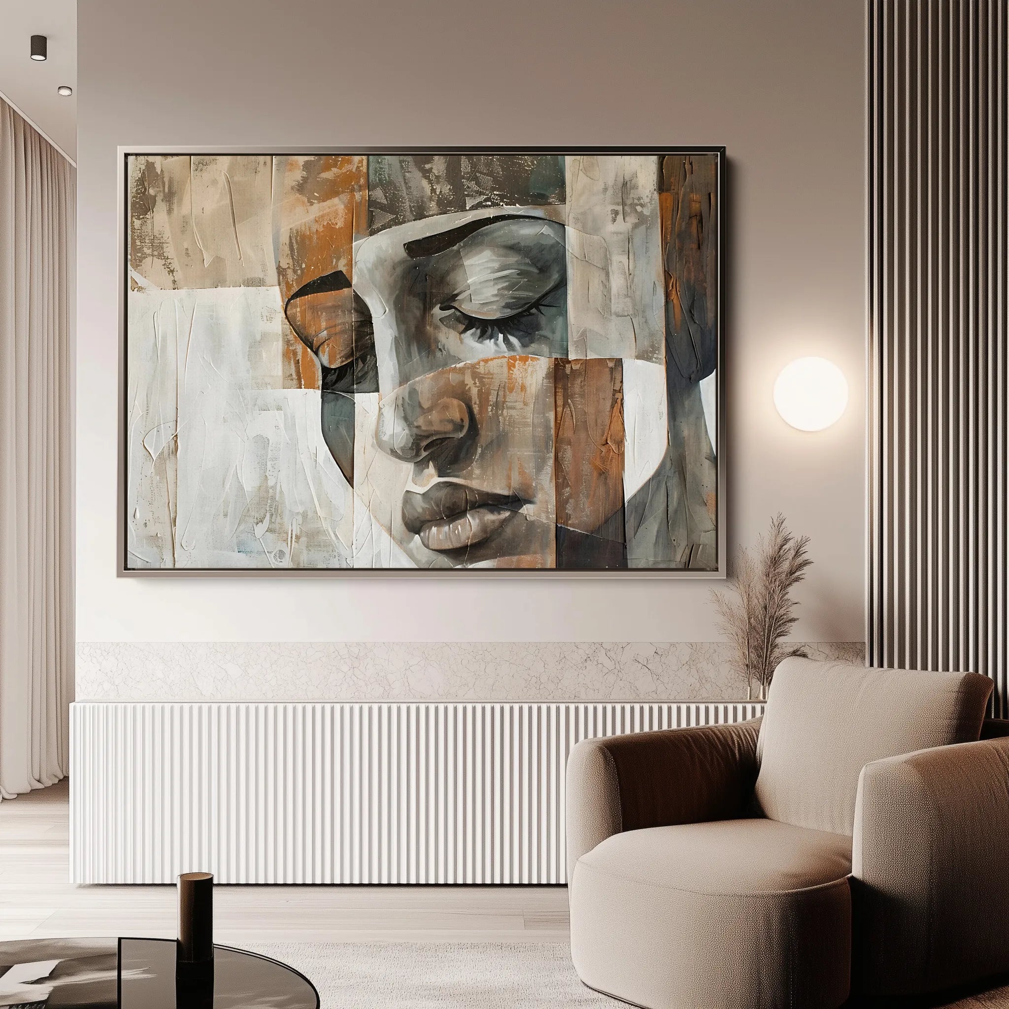 Portrait 025 Canvas Art 18" x 24" / 45 x 60 cm / Black