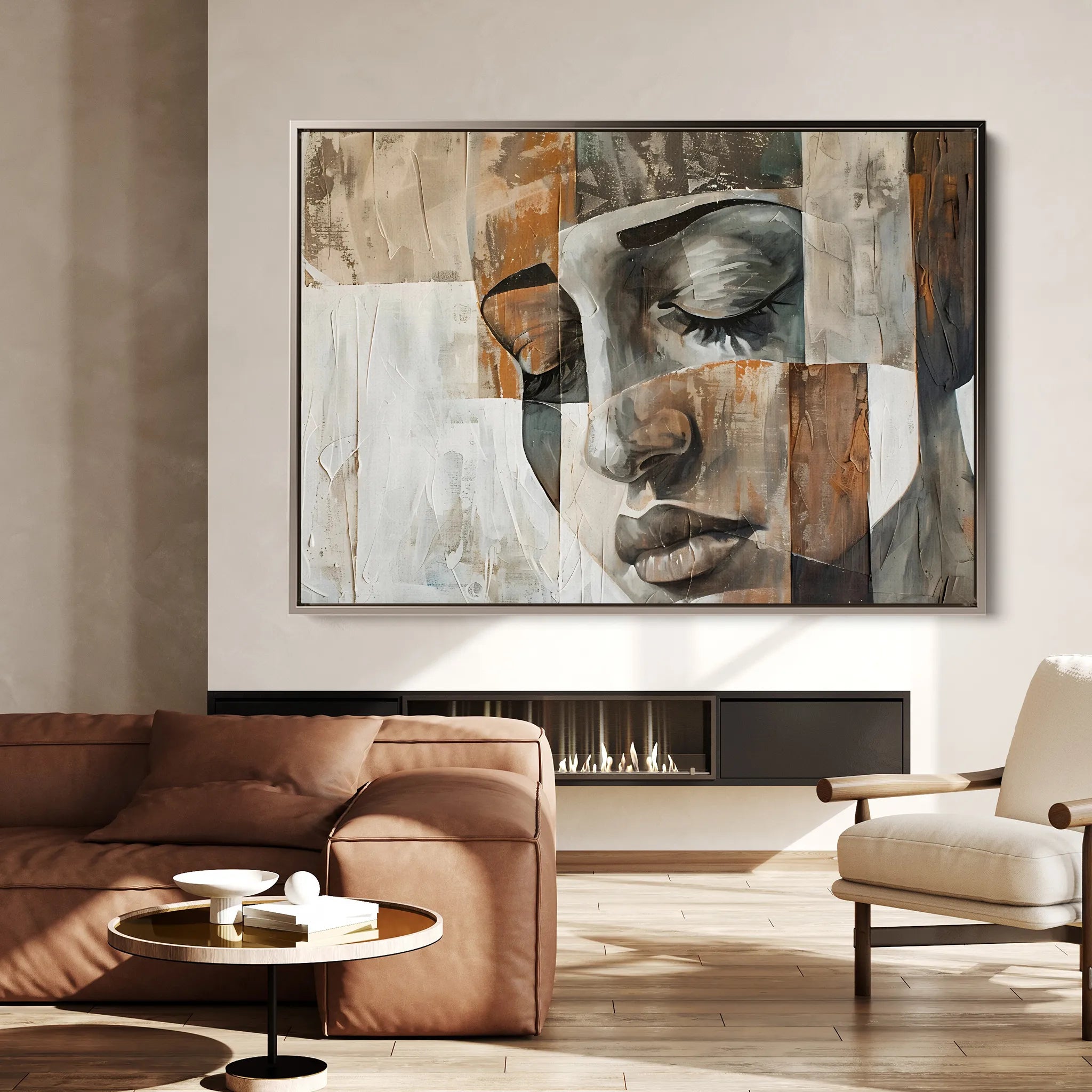 Portrait 025 Canvas Art 18" x 24" / 45 x 60 cm / Black