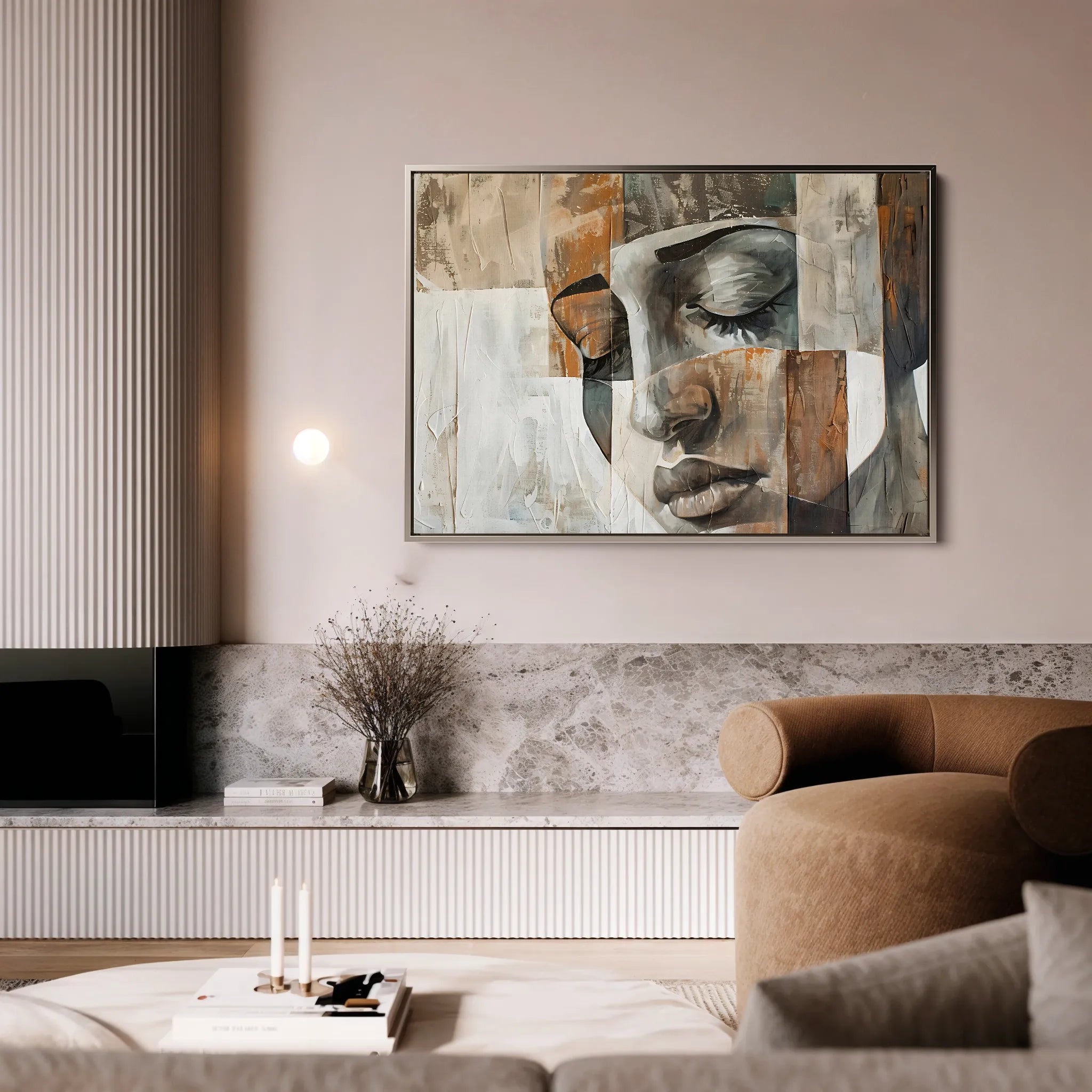 Portrait 025 Canvas Art 18" x 24" / 45 x 60 cm / Black