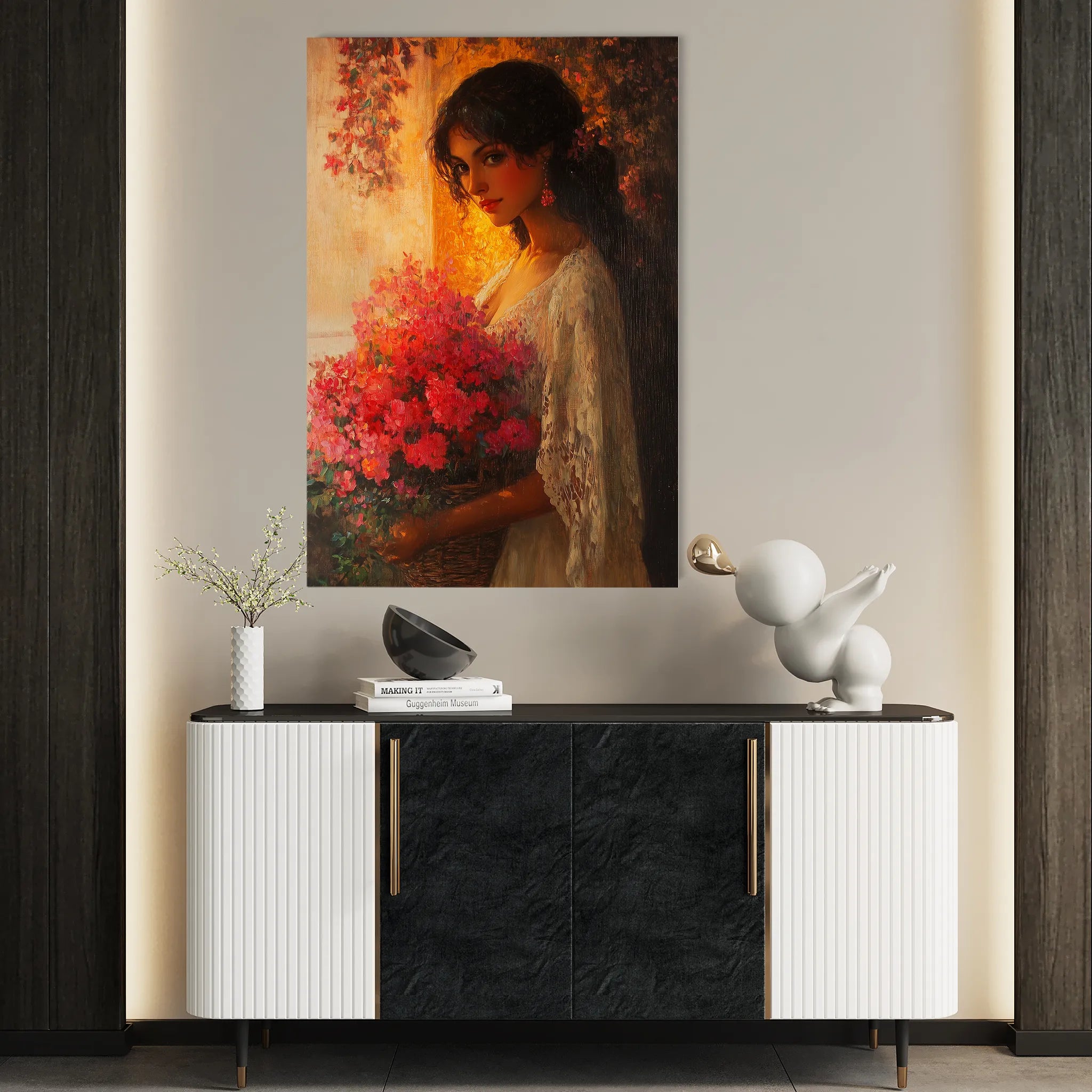 Classic 026 Canvas Art 18" x 24" / 45 x 60 cm / Black