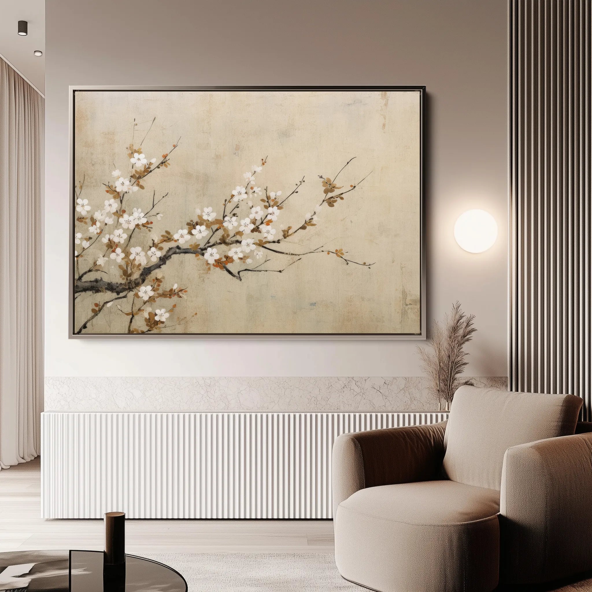 Floral 027 Canvas Art 18" x 24" / 45 x 60 cm / Black