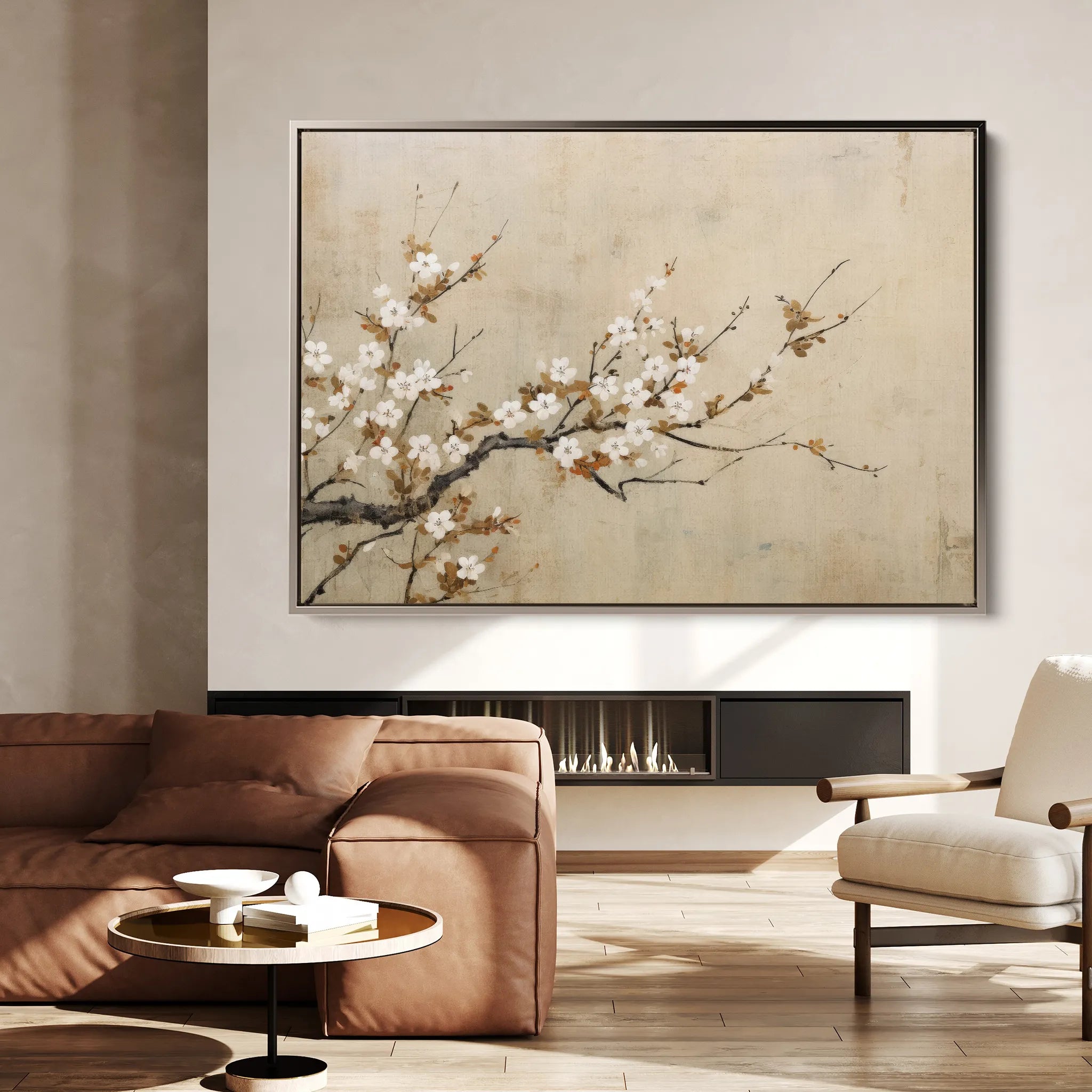 Floral 027 Canvas Art 18" x 24" / 45 x 60 cm / Black