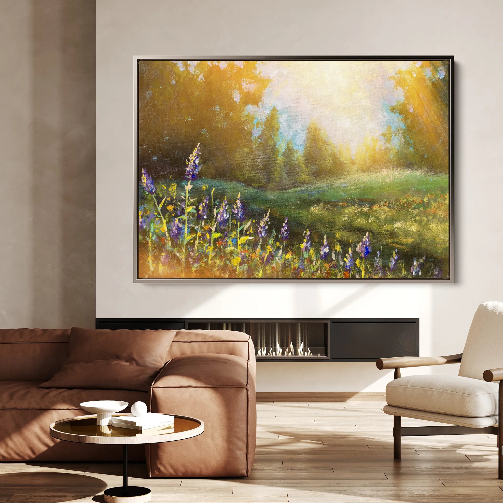 Landscape 027 Canvas Art 18" x 24" / 45 x 60 cm / Black
