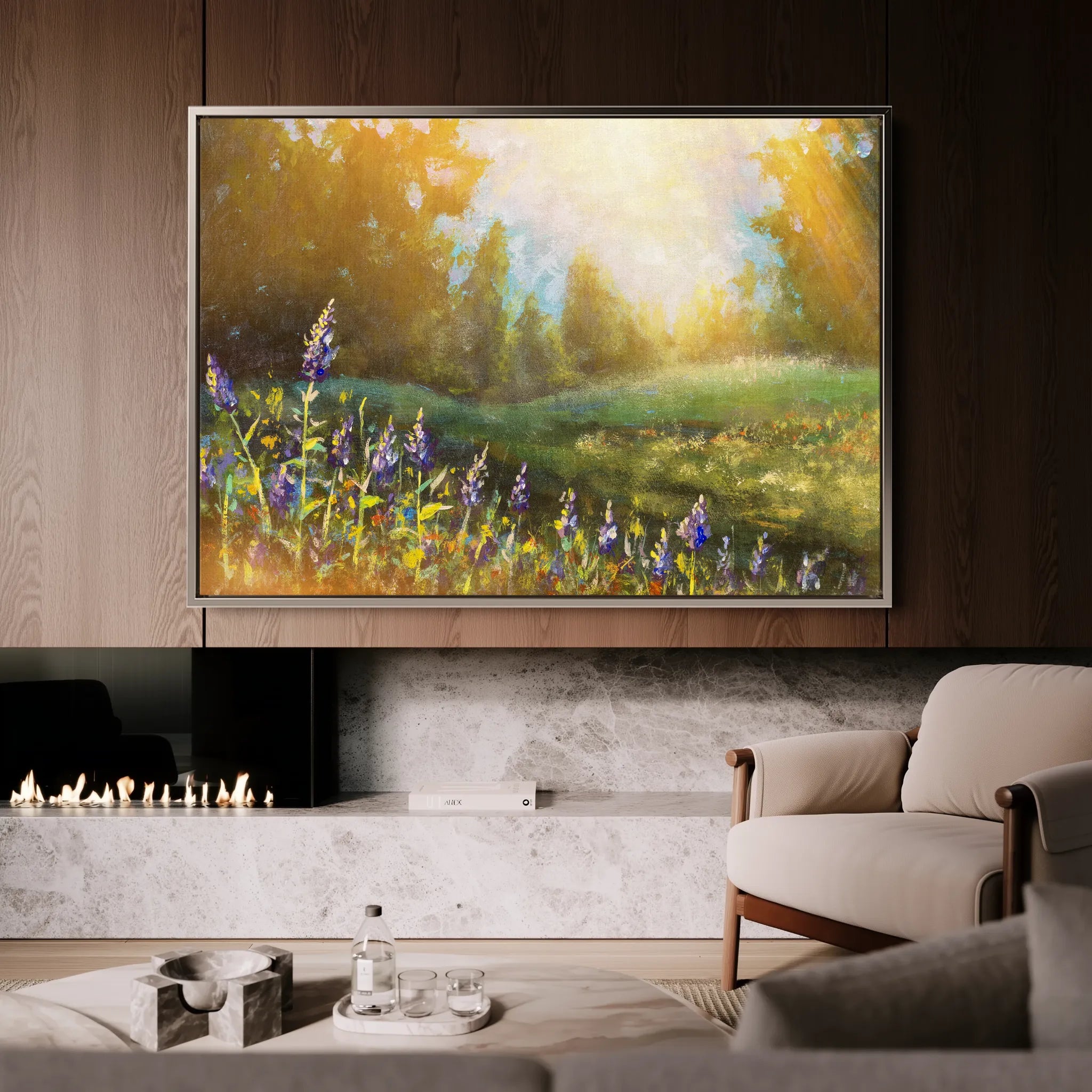 Landscape 027 Canvas Art 18" x 24" / 45 x 60 cm / Black