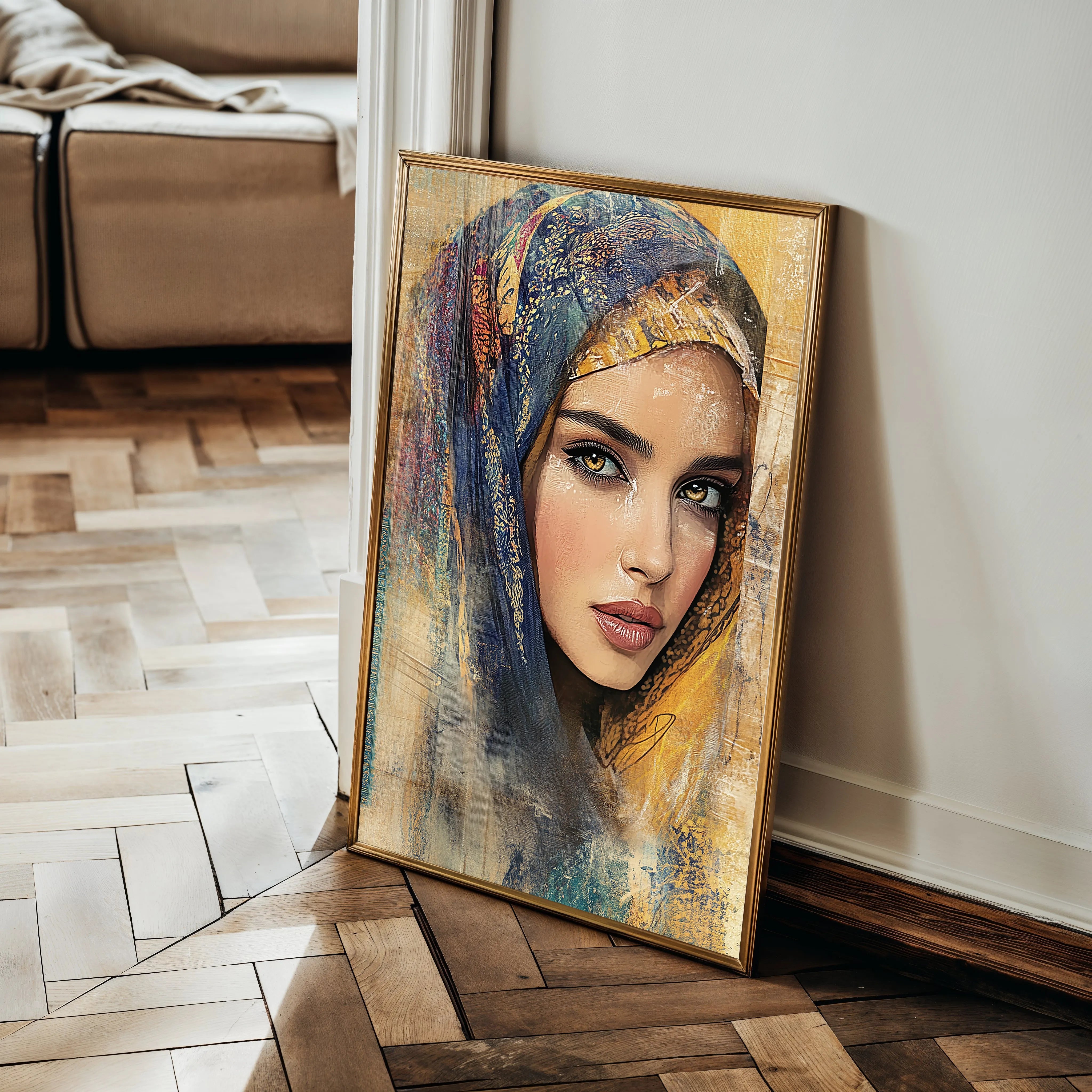 Portrait 027 Canvas Art 18" x 24" / 45 x 60 cm / Black