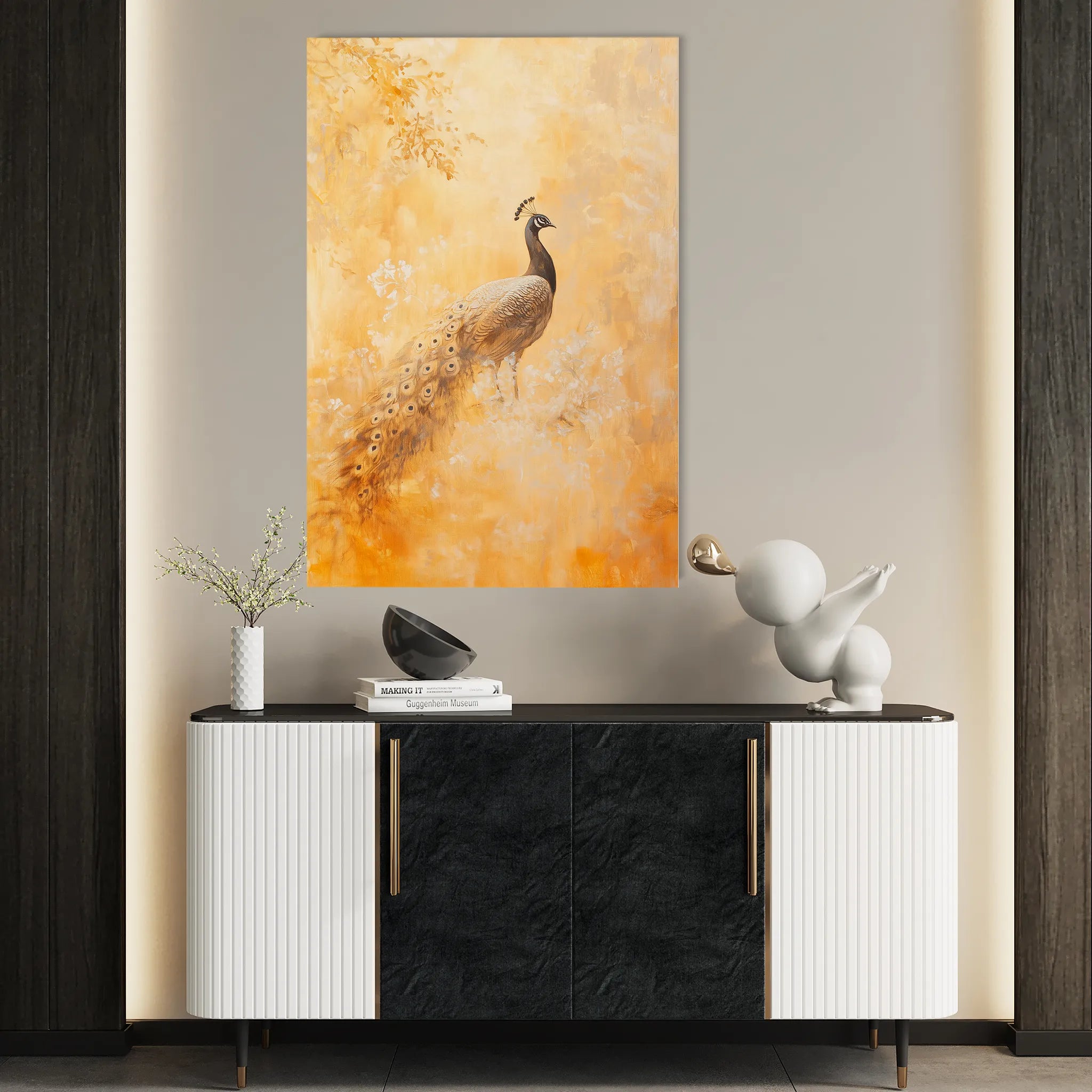 Animals 028 Canvas Art 18" x 24" / 45 x 60 cm / Black