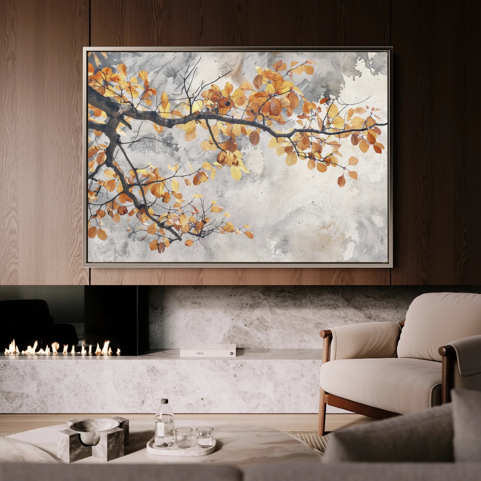 Floral 028 Canvas Art 18" x 24" / 45 x 60 cm / Black