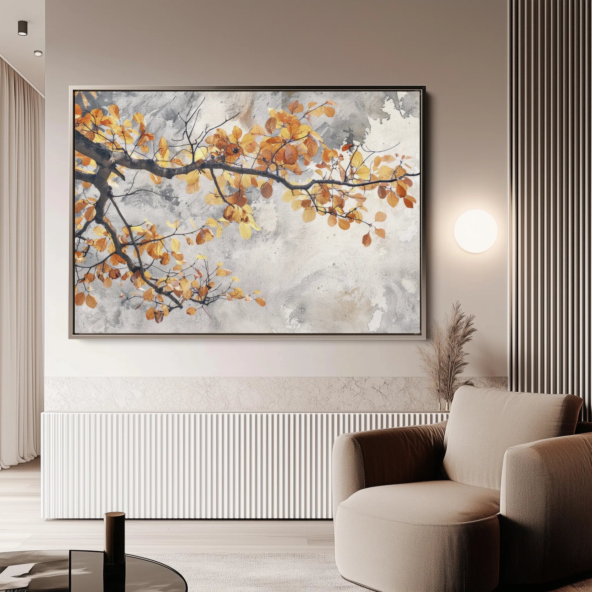 Floral 028 Canvas Art 18" x 24" / 45 x 60 cm / Black