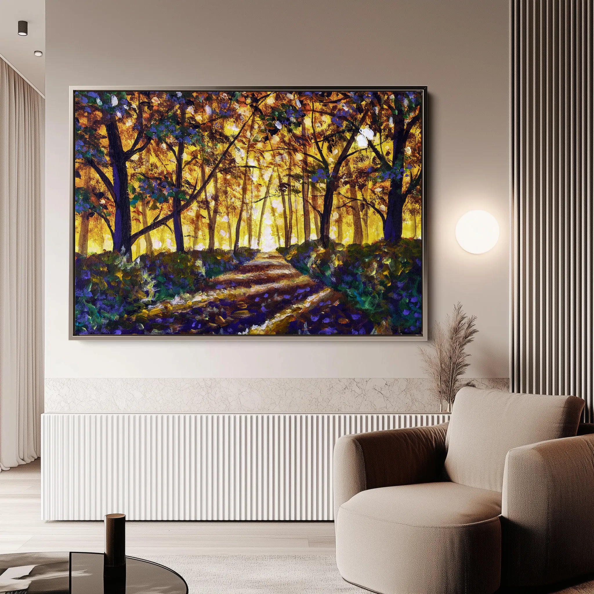 Landscape 028 Canvas Art 18" x 24" / 45 x 60 cm / Black