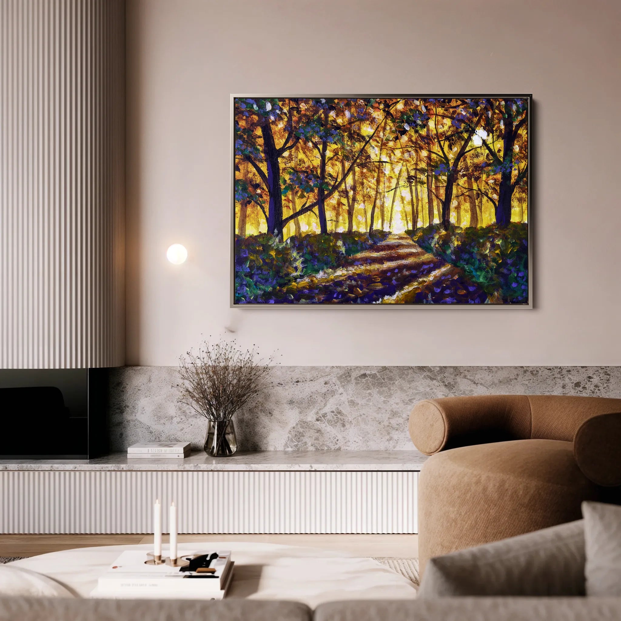 Landscape 028 Canvas Art 18" x 24" / 45 x 60 cm / Black