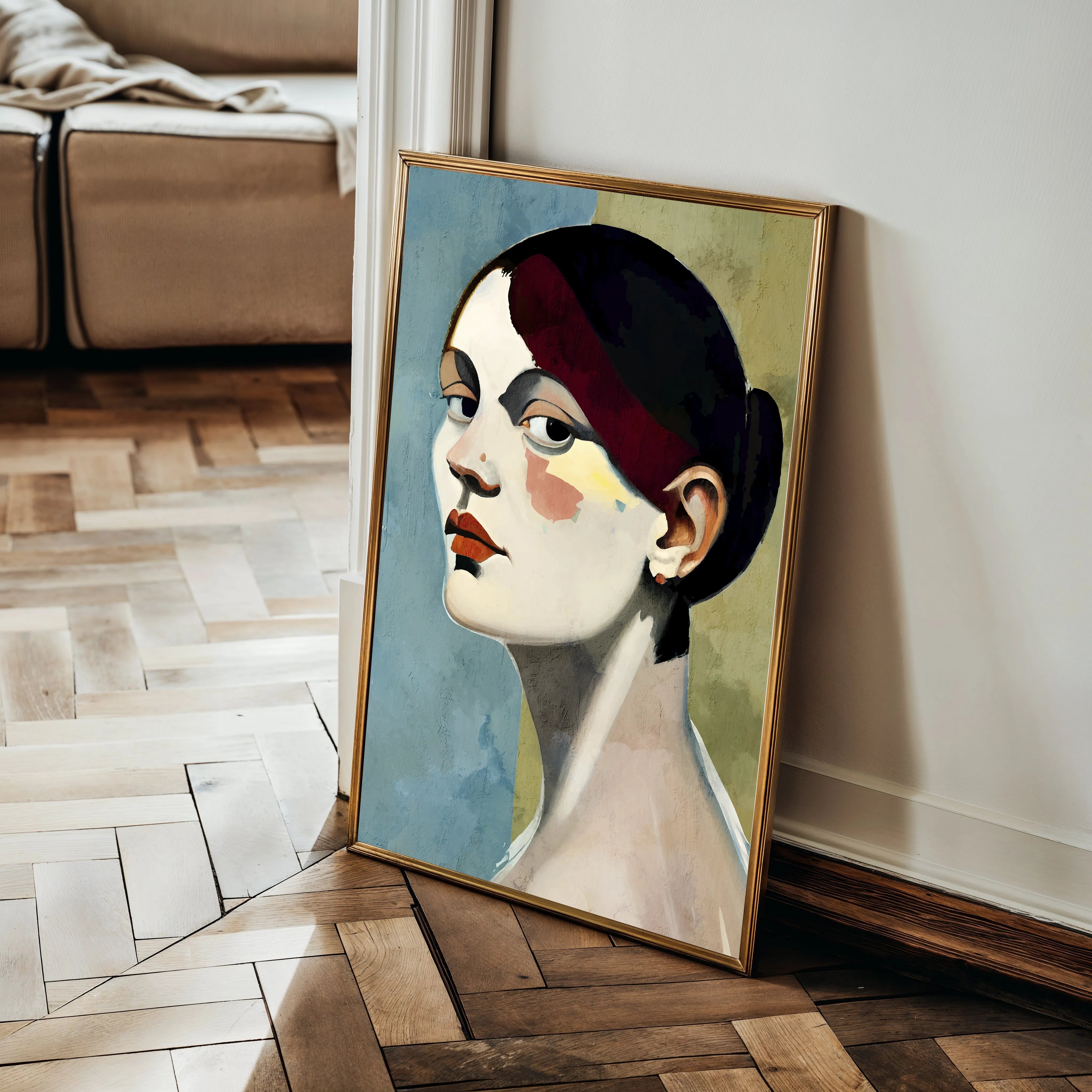 Portrait 028 Canvas Art 18" x 24" / 45 x 60 cm / Black