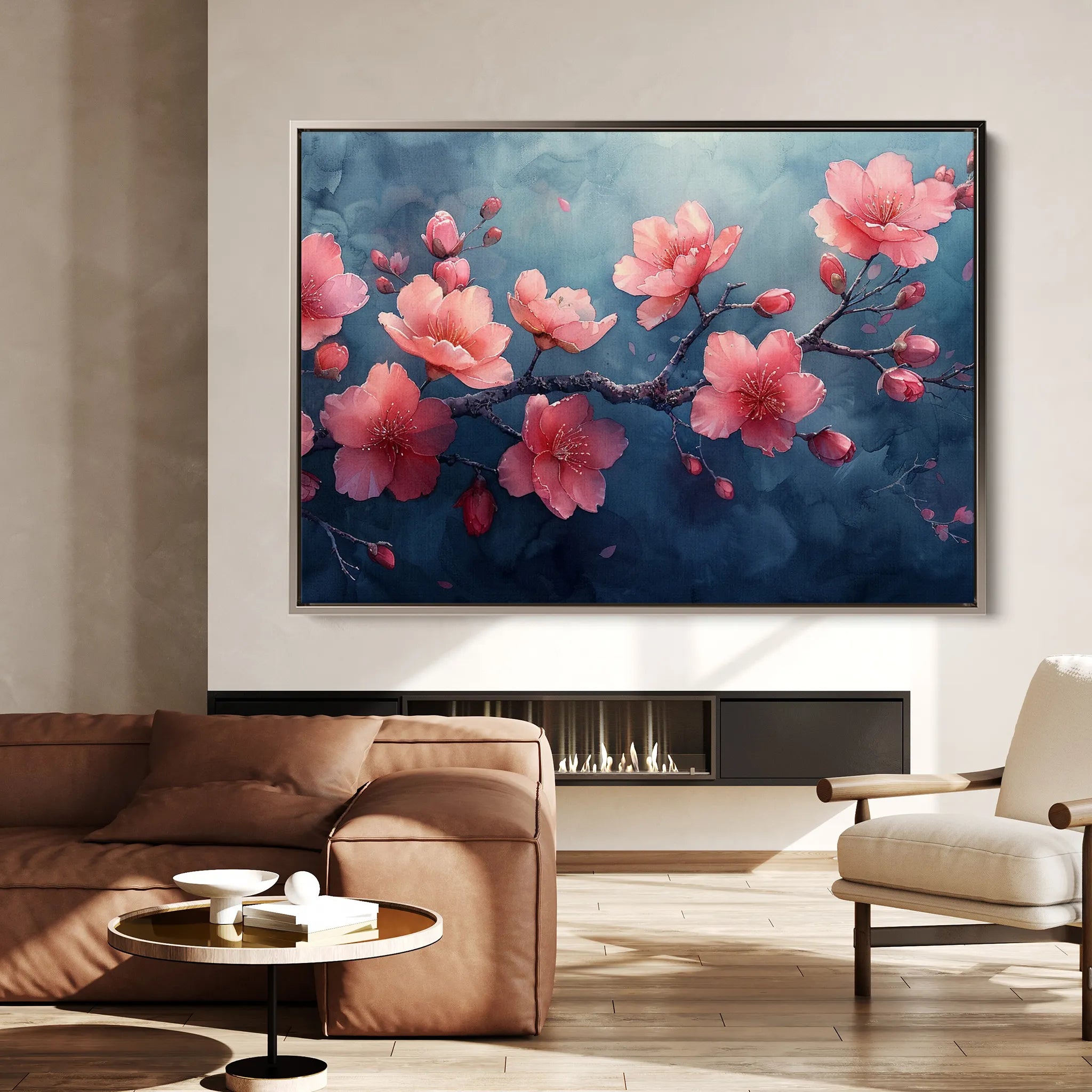 Floral 029 Canvas Art 18" x 24" / 45 x 60 cm / Black
