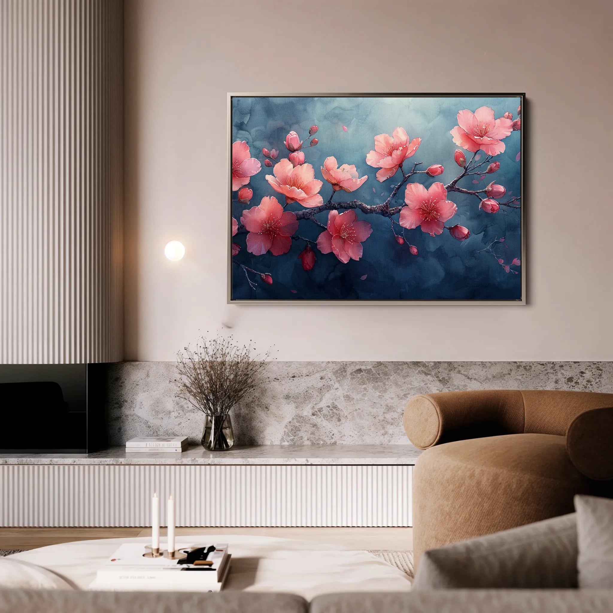 Floral 029 Canvas Art 18" x 24" / 45 x 60 cm / Black