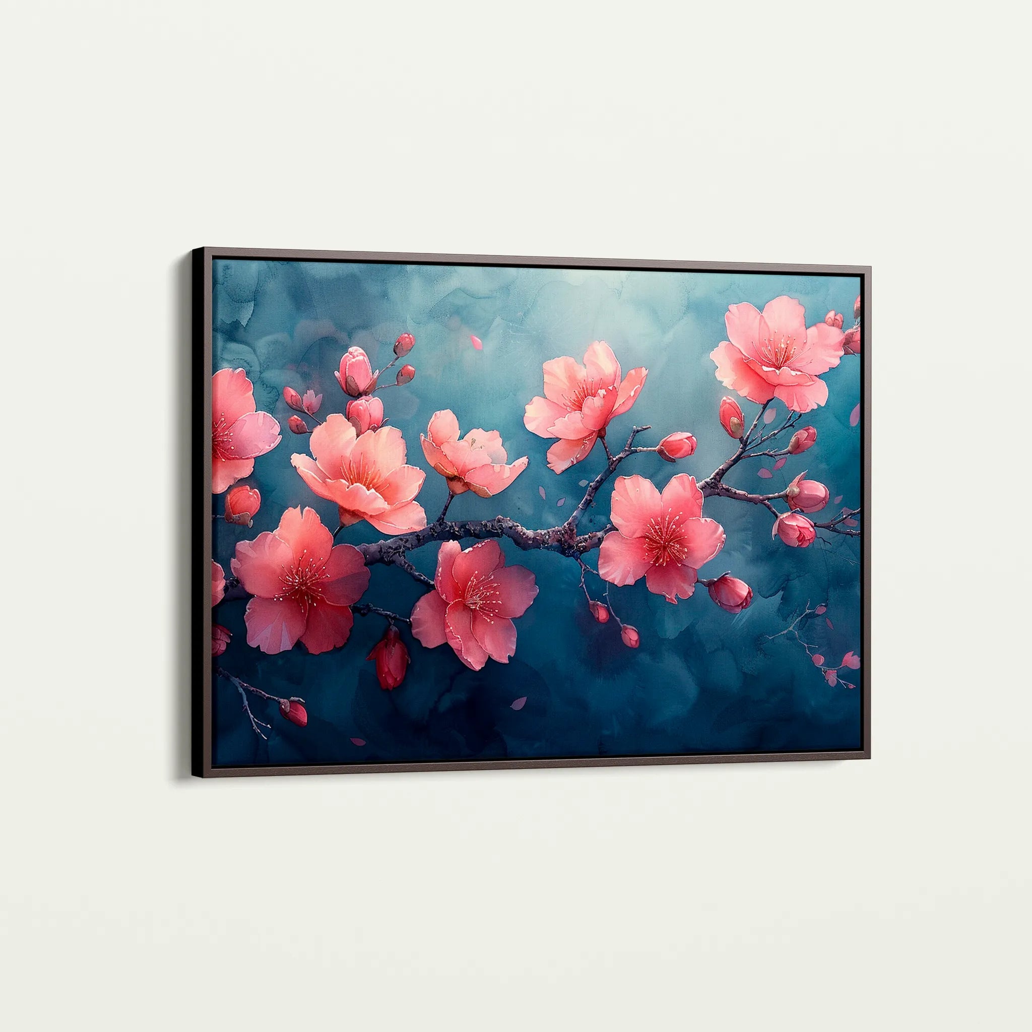 Floral 029 Canvas Art 18" x 24" / 45 x 60 cm / Black