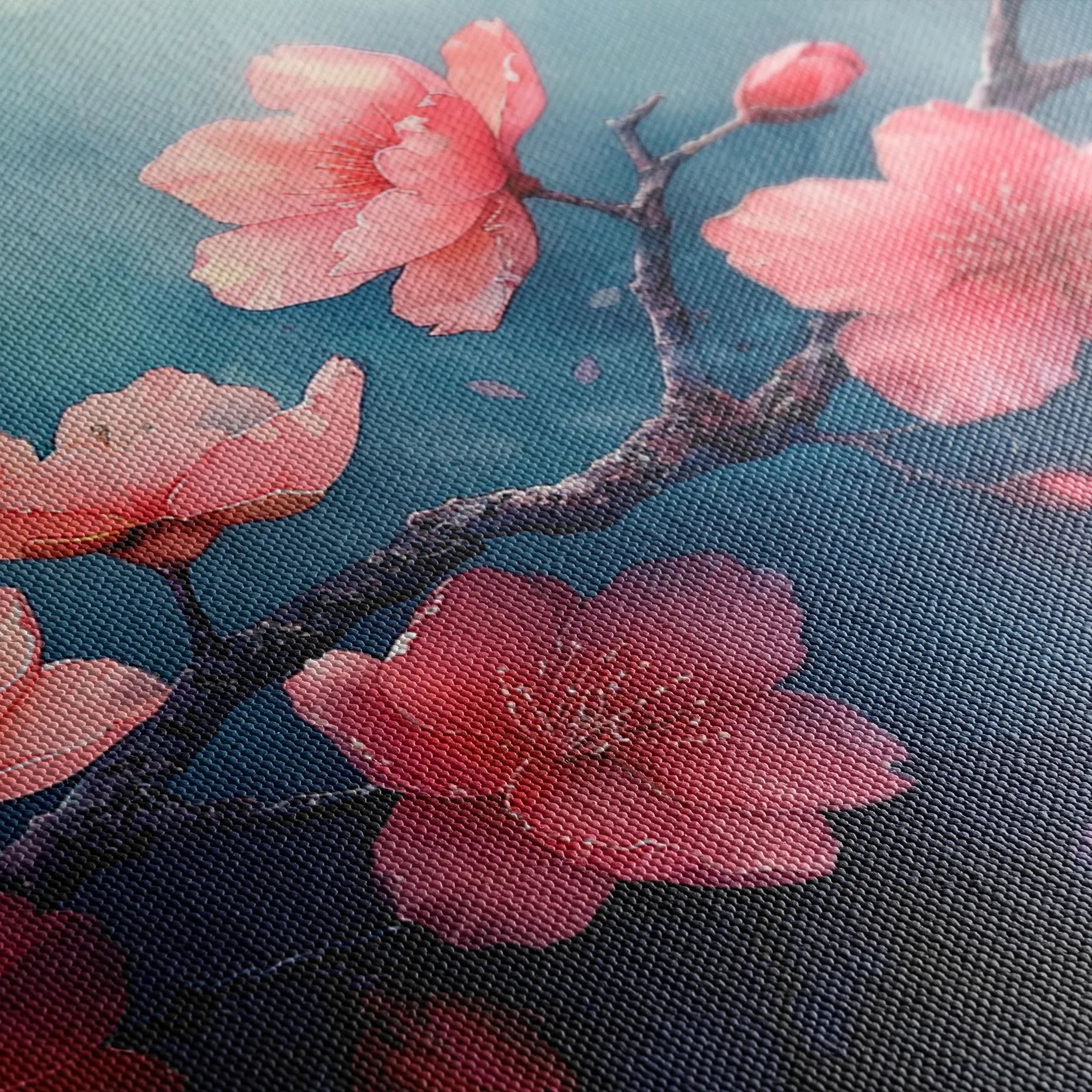 Floral 029 Canvas Art 18" x 24" / 45 x 60 cm / Black