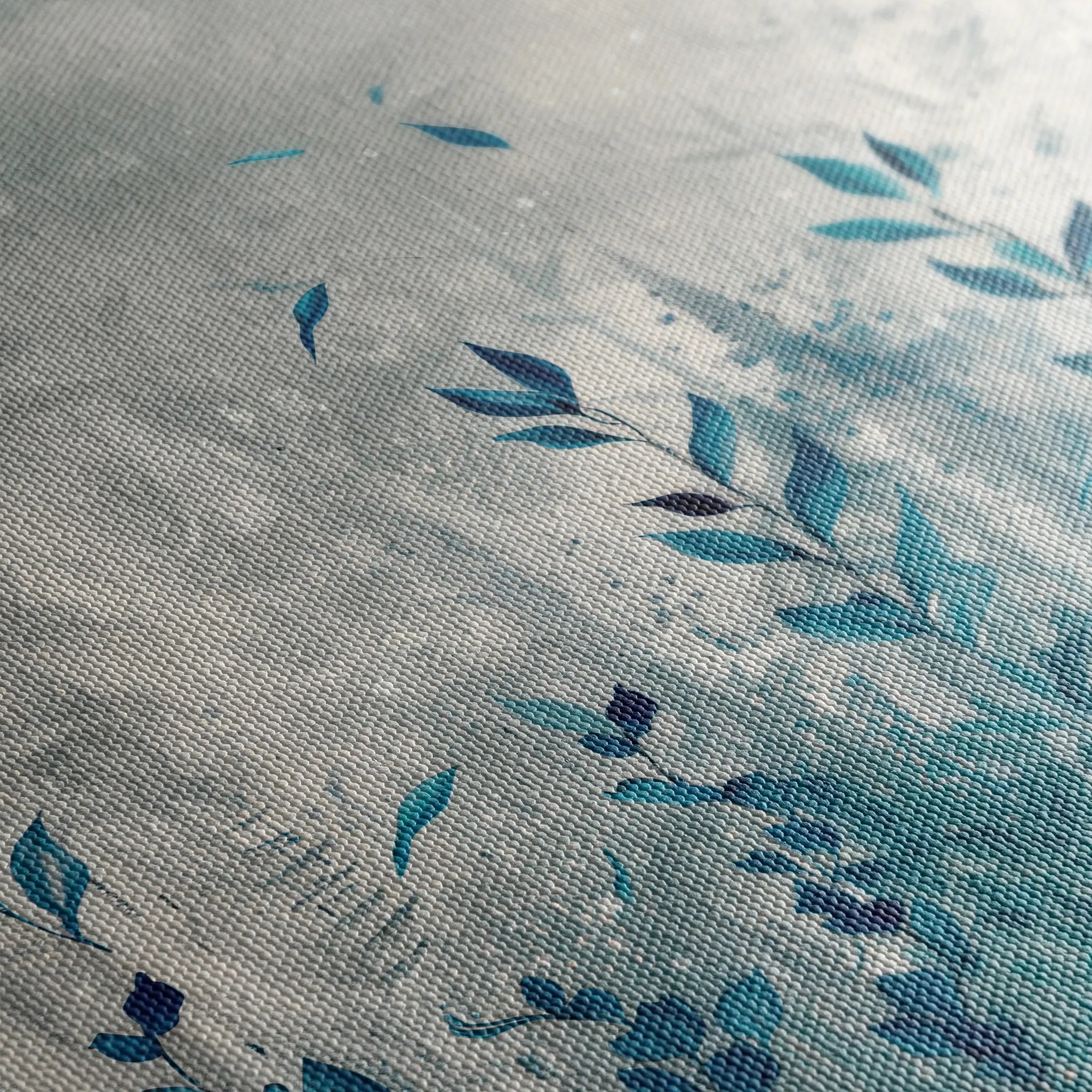 Floral 030 Canvas Art 18" x 24" / 45 x 60 cm / Black