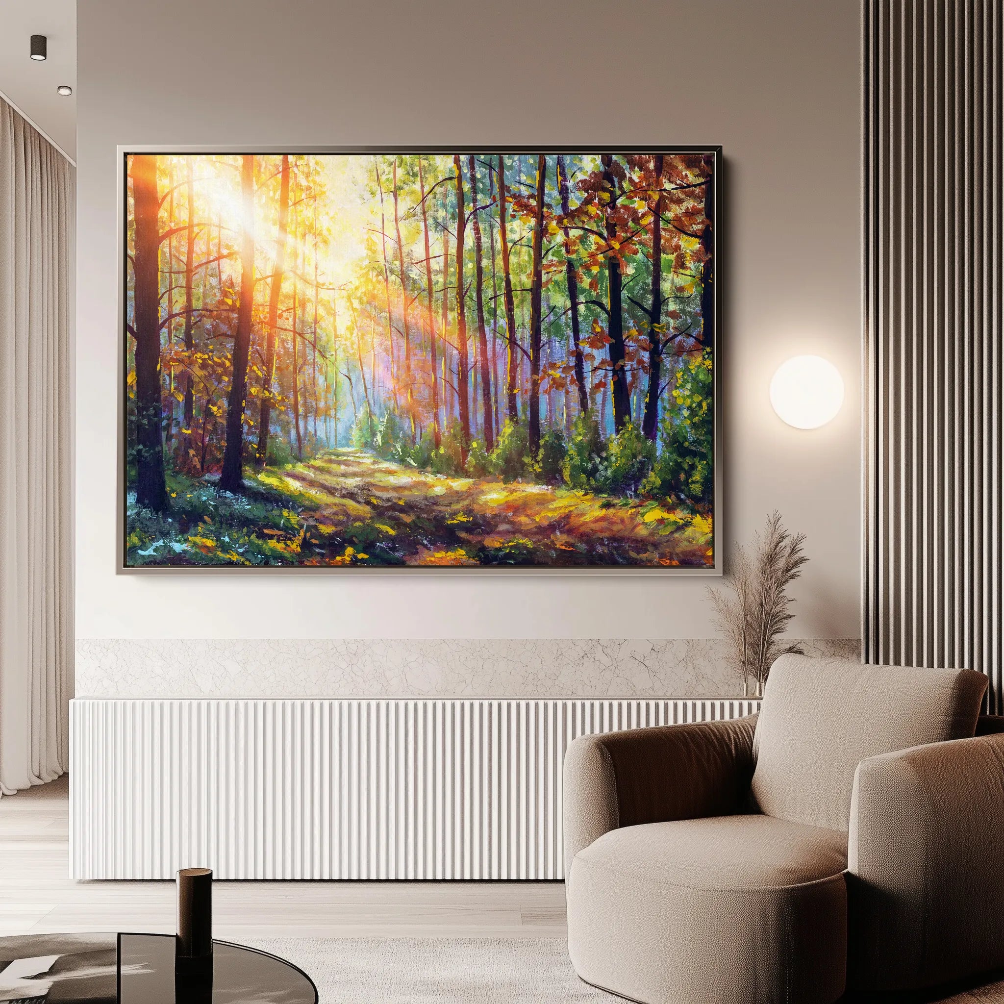 Landscape 030 Canvas Art 18" x 24" / 45 x 60 cm / Black