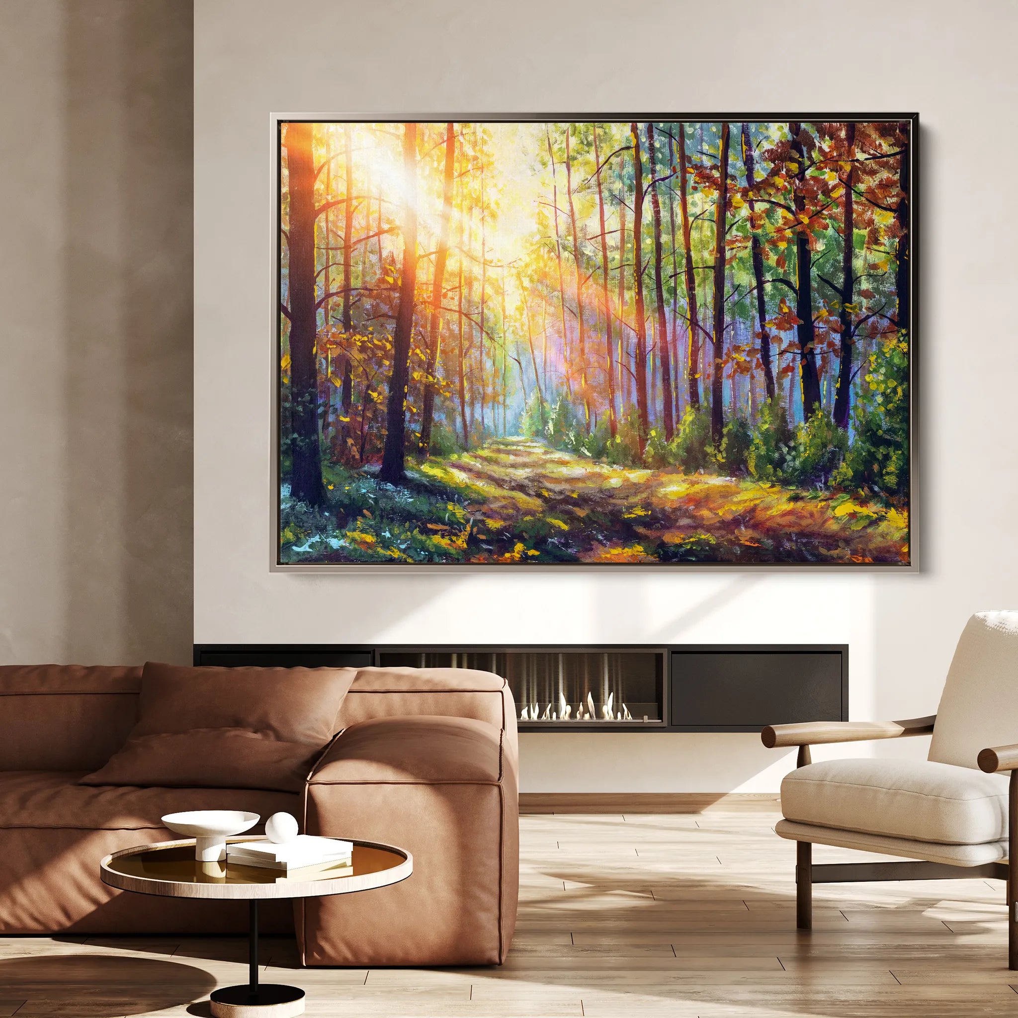 Landscape 030 Canvas Art 18" x 24" / 45 x 60 cm / Black