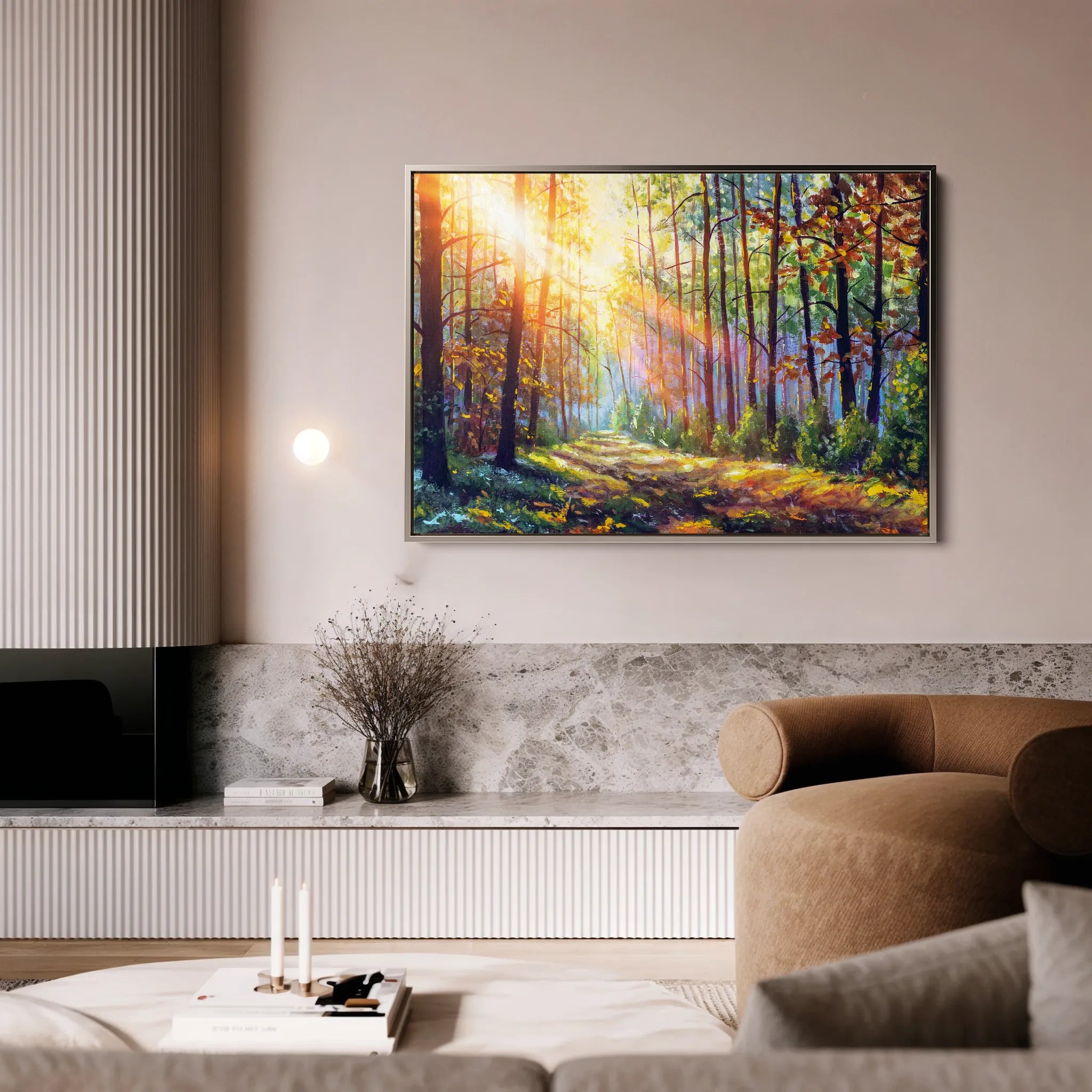 Landscape 030 Canvas Art 18" x 24" / 45 x 60 cm / Black