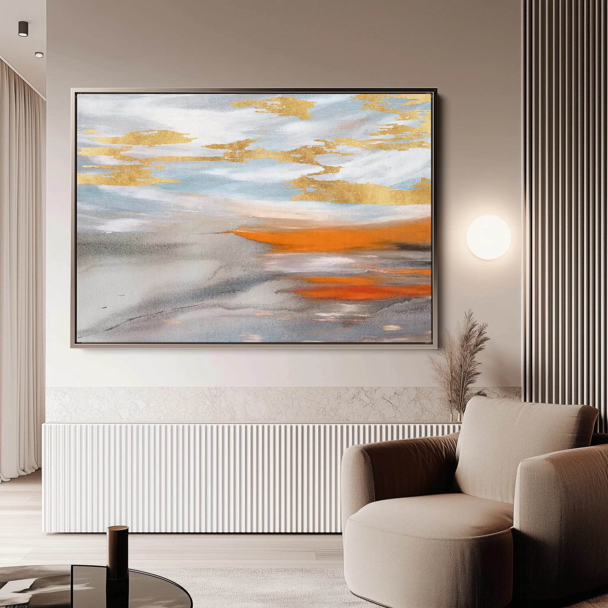 Abstract 031 Canvas Art 18" x 24" / 45 x 60 cm / Black
