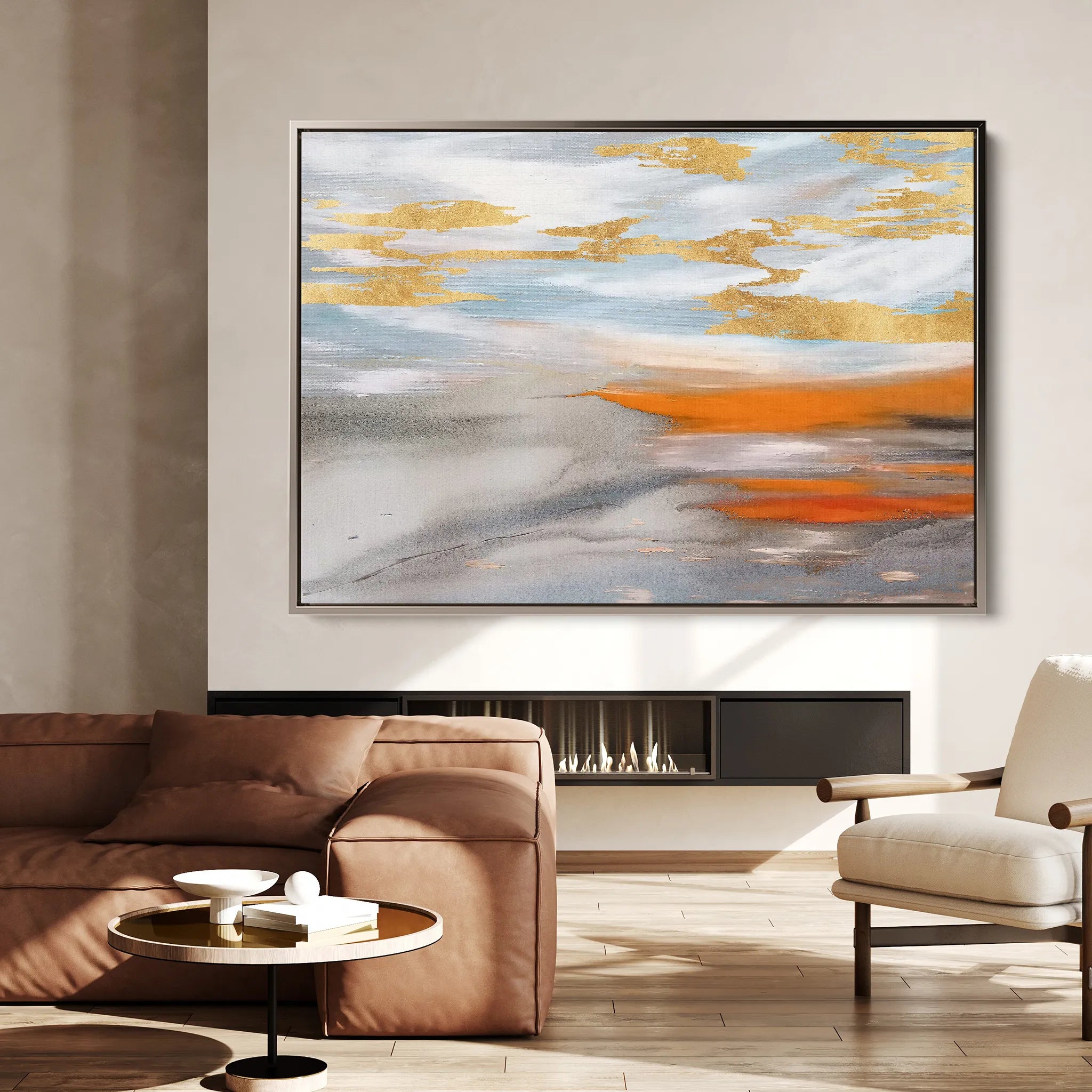 Abstract 031 Canvas Art 18" x 24" / 45 x 60 cm / Black