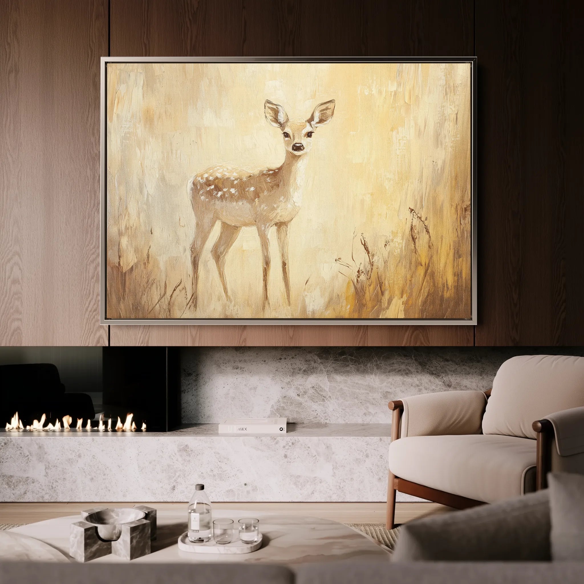 Animals 031 Canvas Art 18" x 24" / 45 x 60 cm / Black