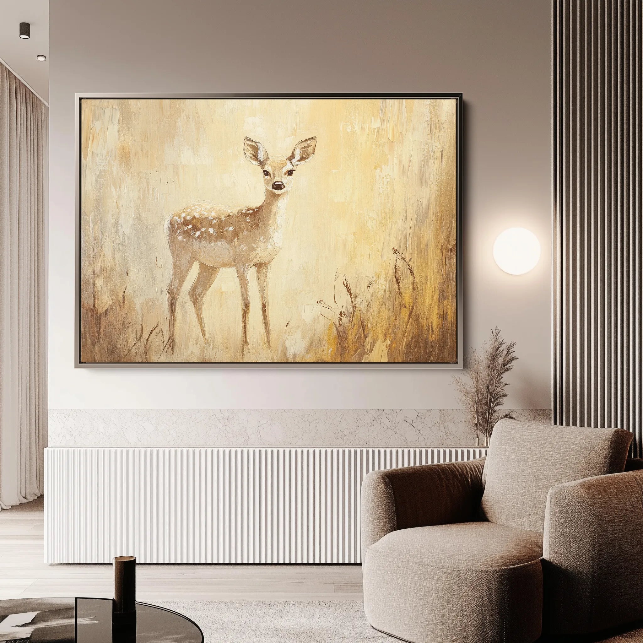 Animals 031 Canvas Art 18" x 24" / 45 x 60 cm / Black