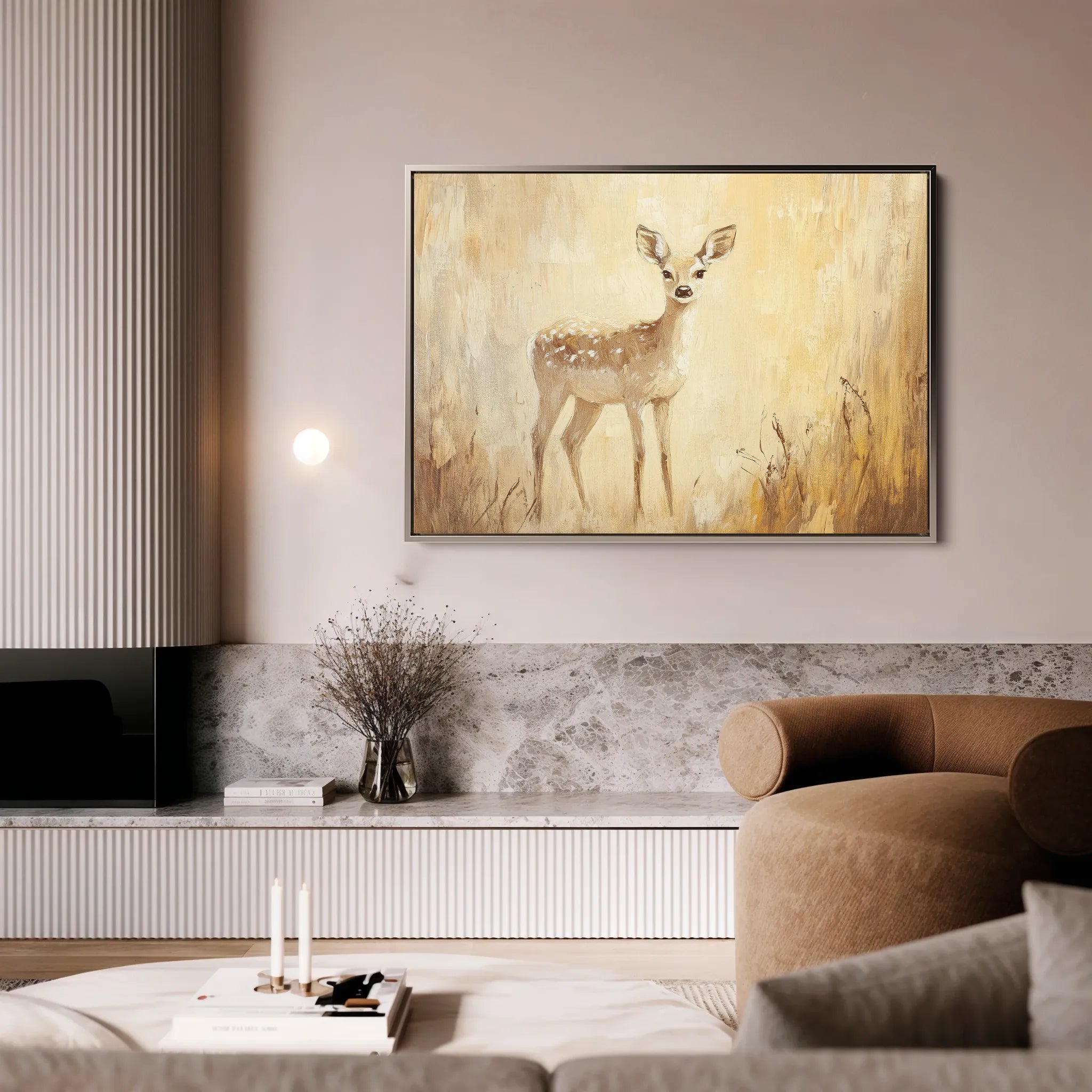 Animals 031 Canvas Art 18" x 24" / 45 x 60 cm / Black