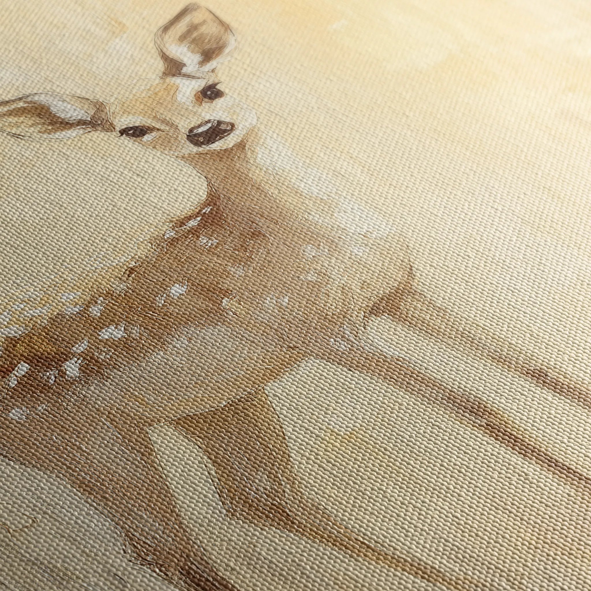 Animals 031 Canvas Art 18" x 24" / 45 x 60 cm / Black