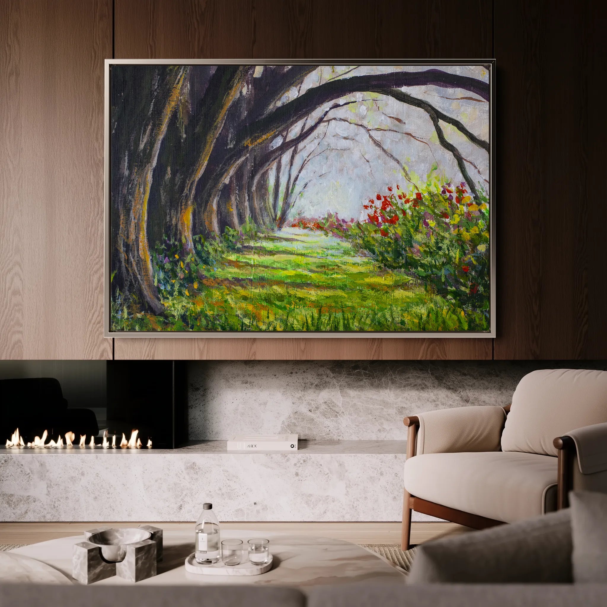 Landscape 031 Canvas Art 18" x 24" / 45 x 60 cm / Black