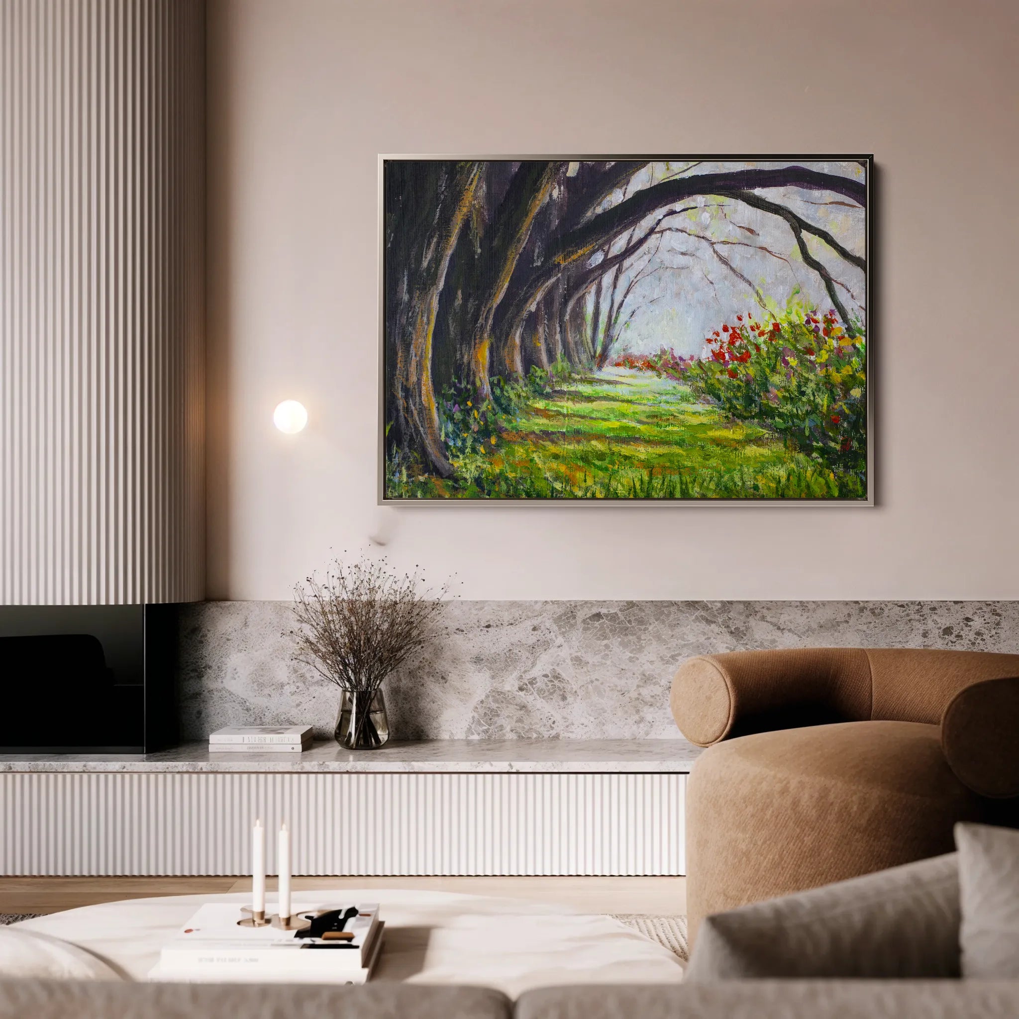 Landscape 031 Canvas Art 18" x 24" / 45 x 60 cm / Black