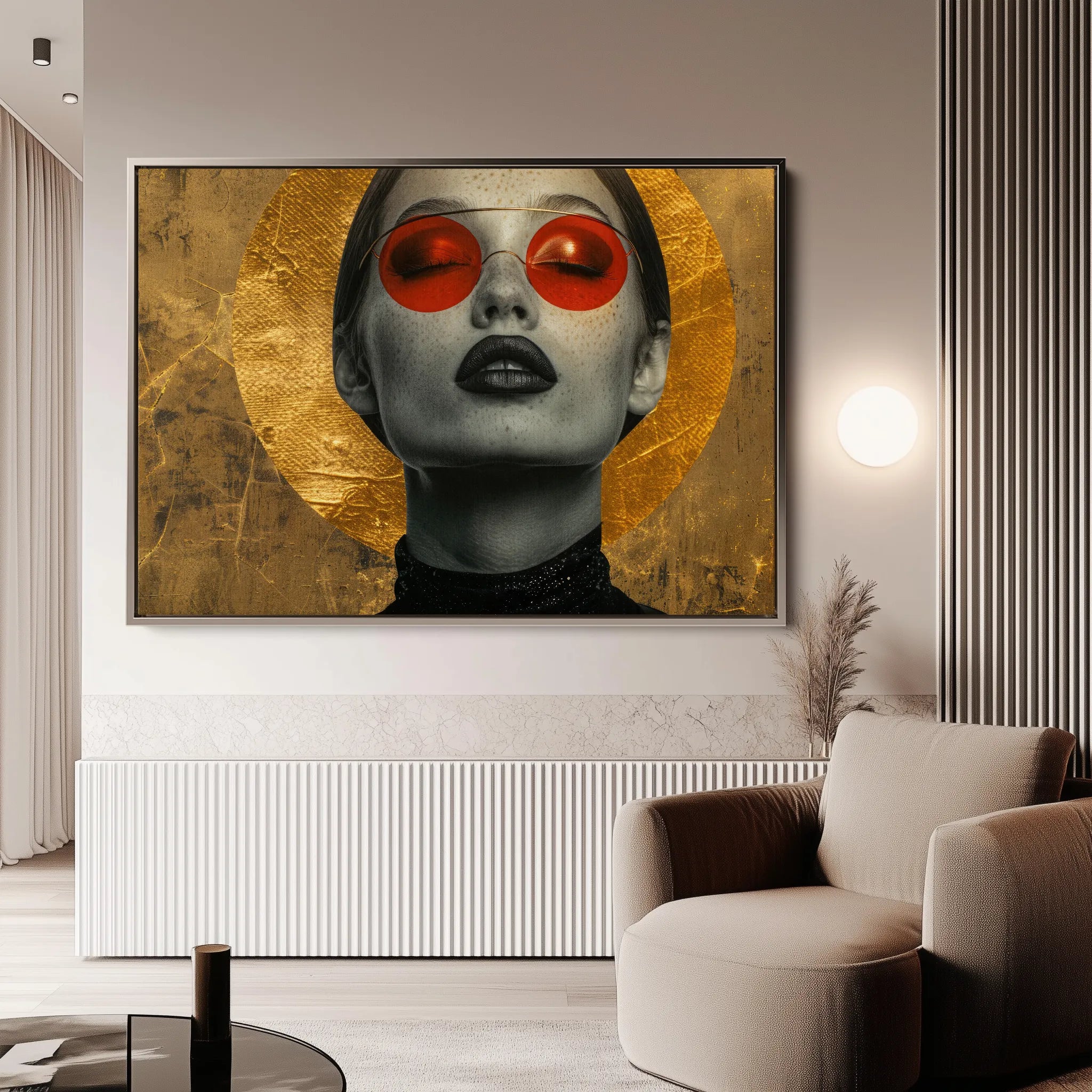 Portrait 031 Canvas Art 18" x 24" / 45 x 60 cm / Black