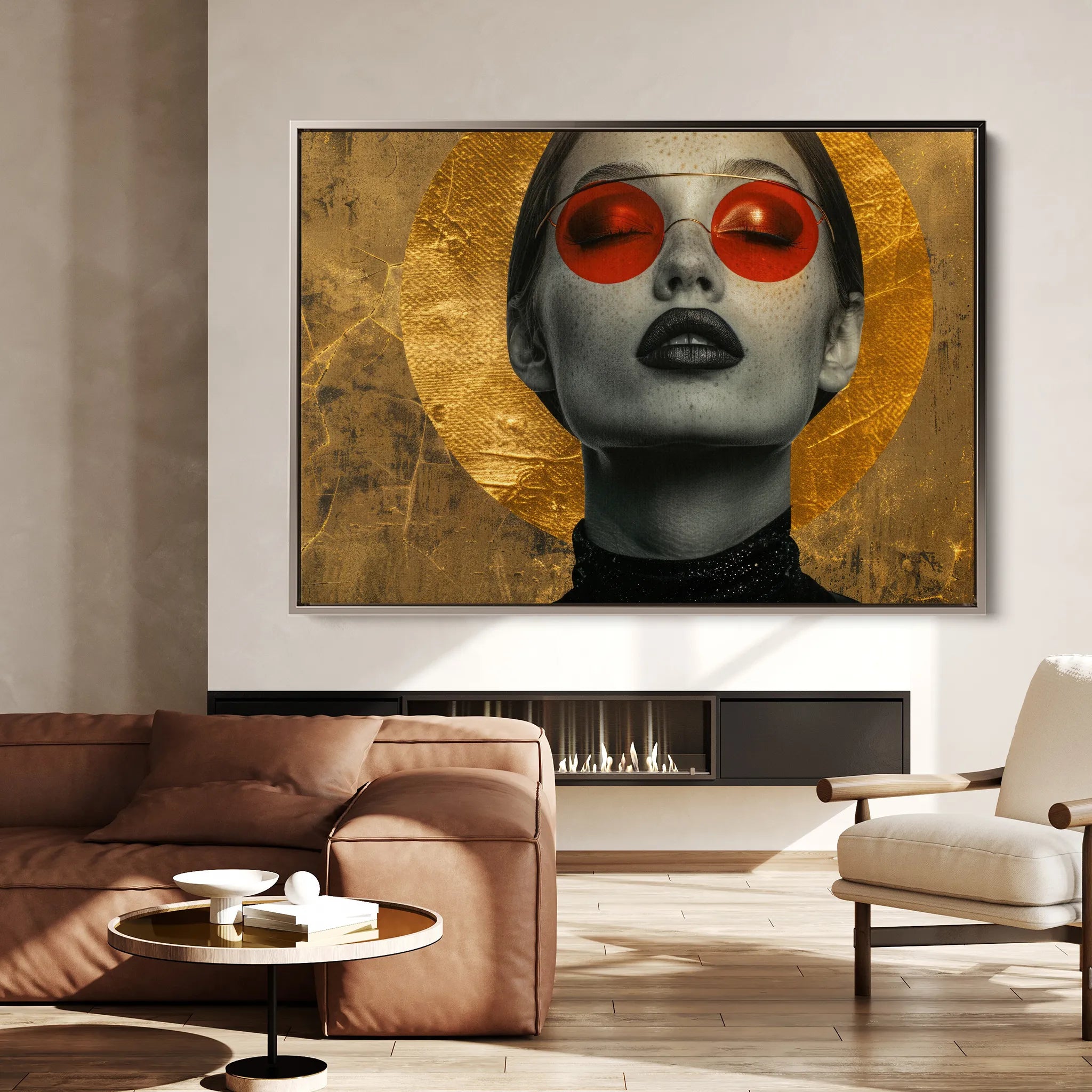 Portrait 031 Canvas Art 18" x 24" / 45 x 60 cm / Black