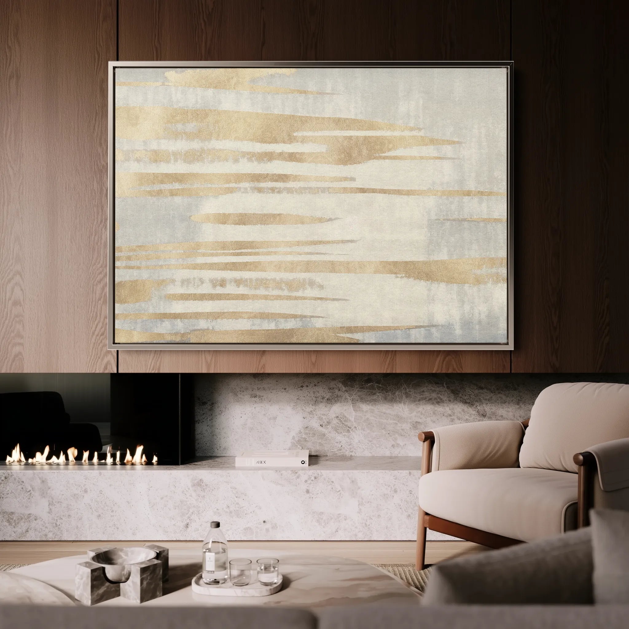 Abstract 032 Canvas Art 18" x 24" / 45 x 60 cm / Black