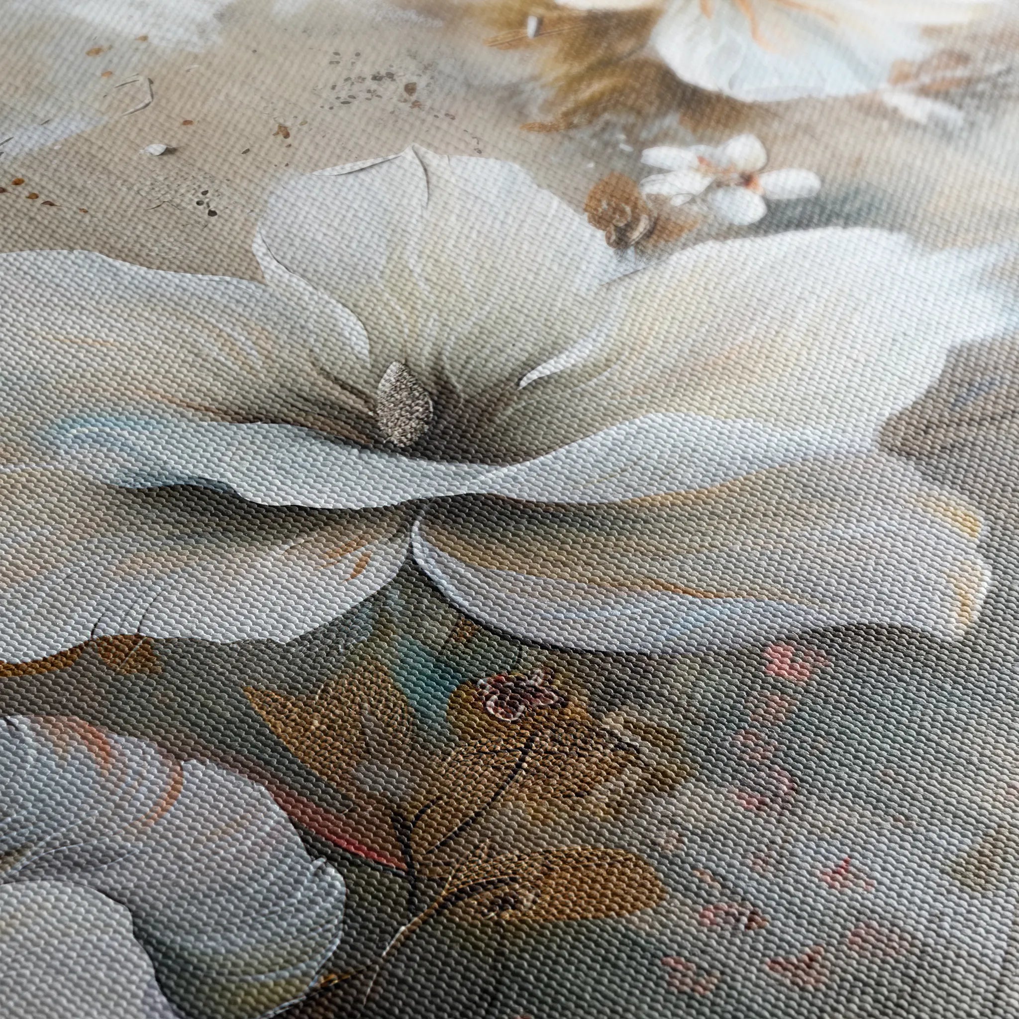 Floral 032 Canvas Art 18" x 24" / 45 x 60 cm / Black