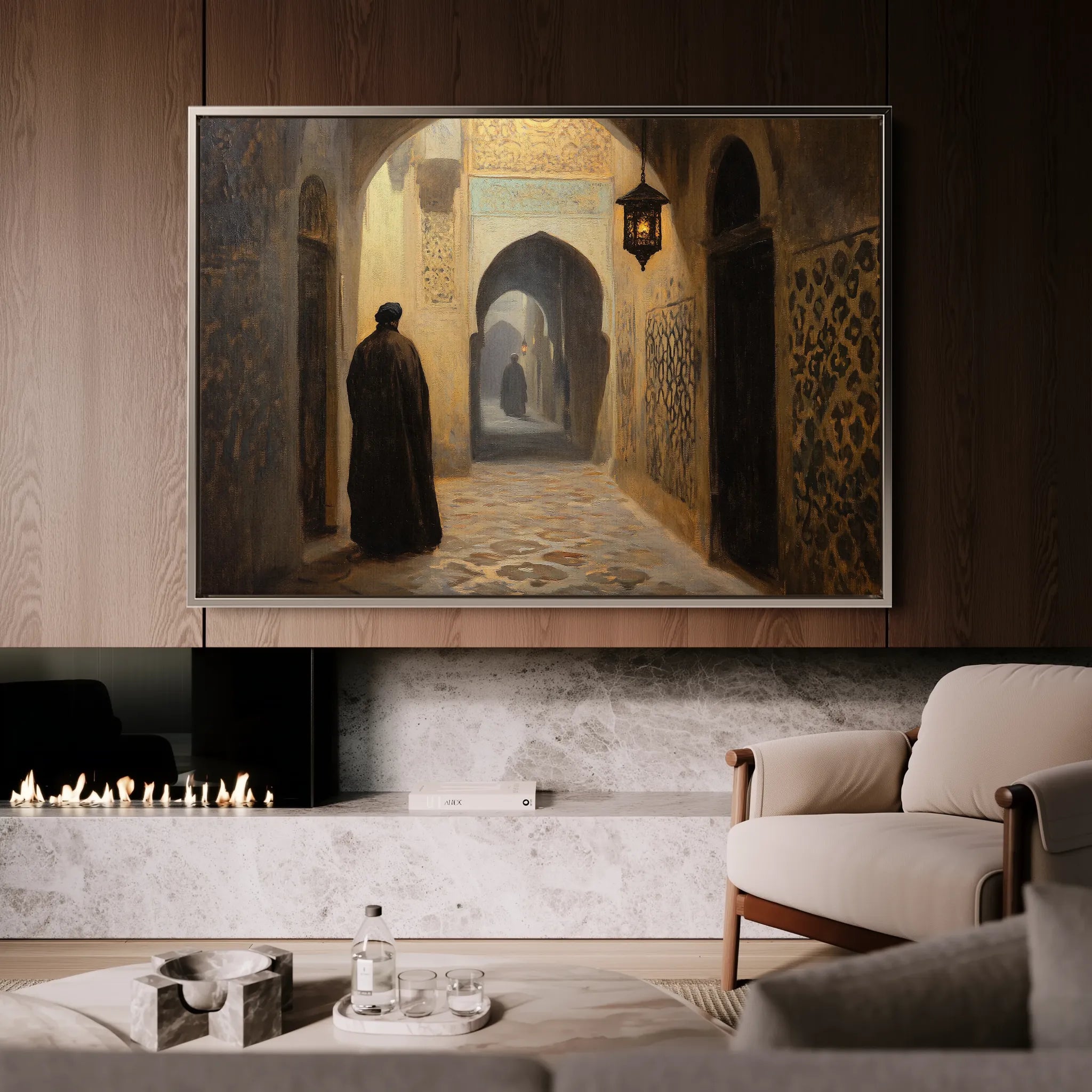 Orientalist 032 Canvas Art 18" x 24" / 45 x 60 cm / Black