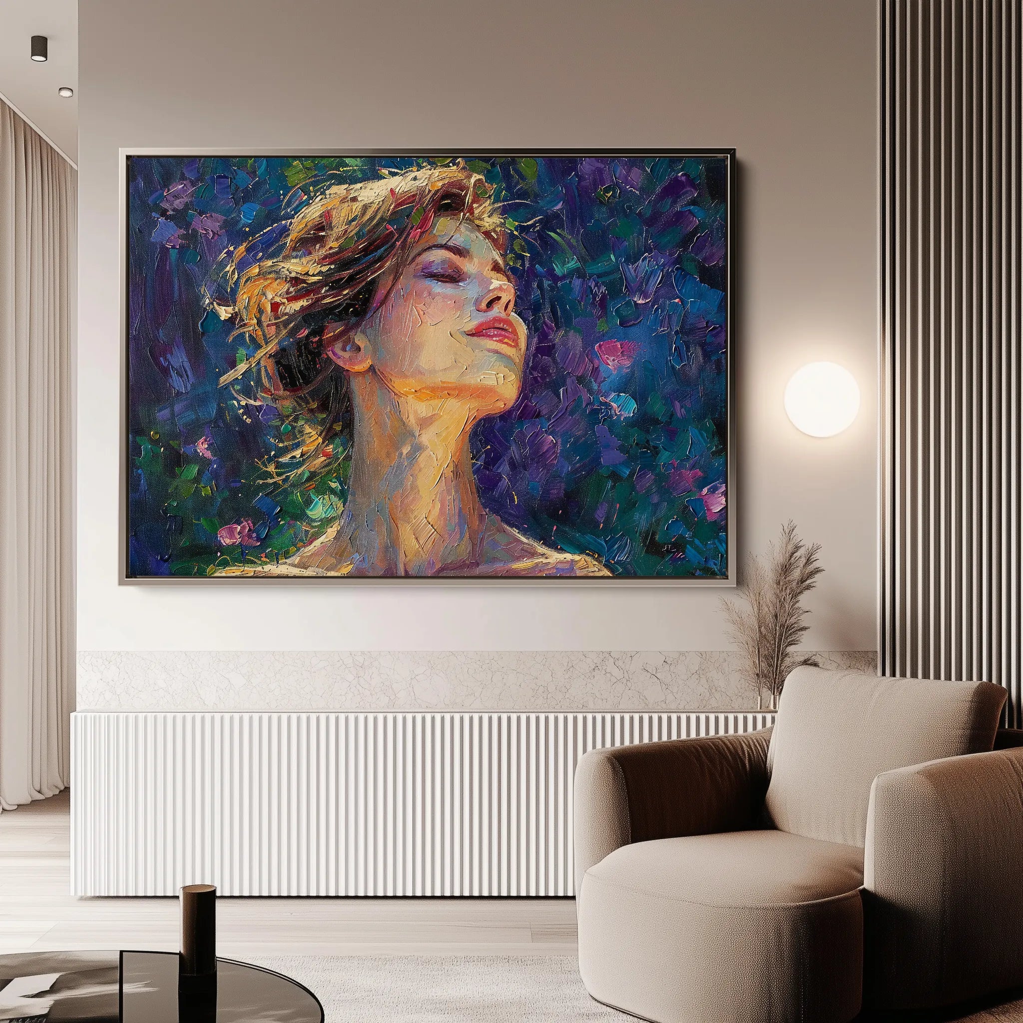 Portrait 032 Canvas Art 18" x 24" / 45 x 60 cm / Black