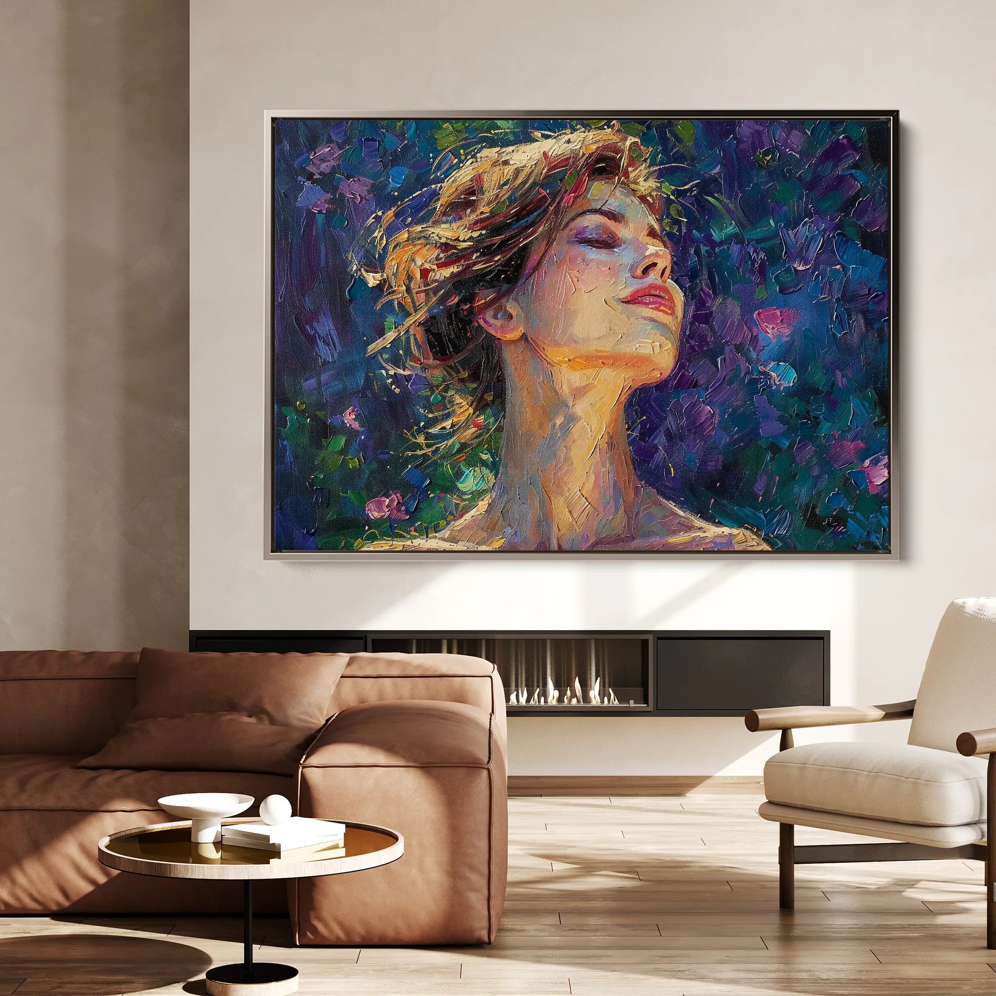 Portrait 032 Canvas Art 18" x 24" / 45 x 60 cm / Black