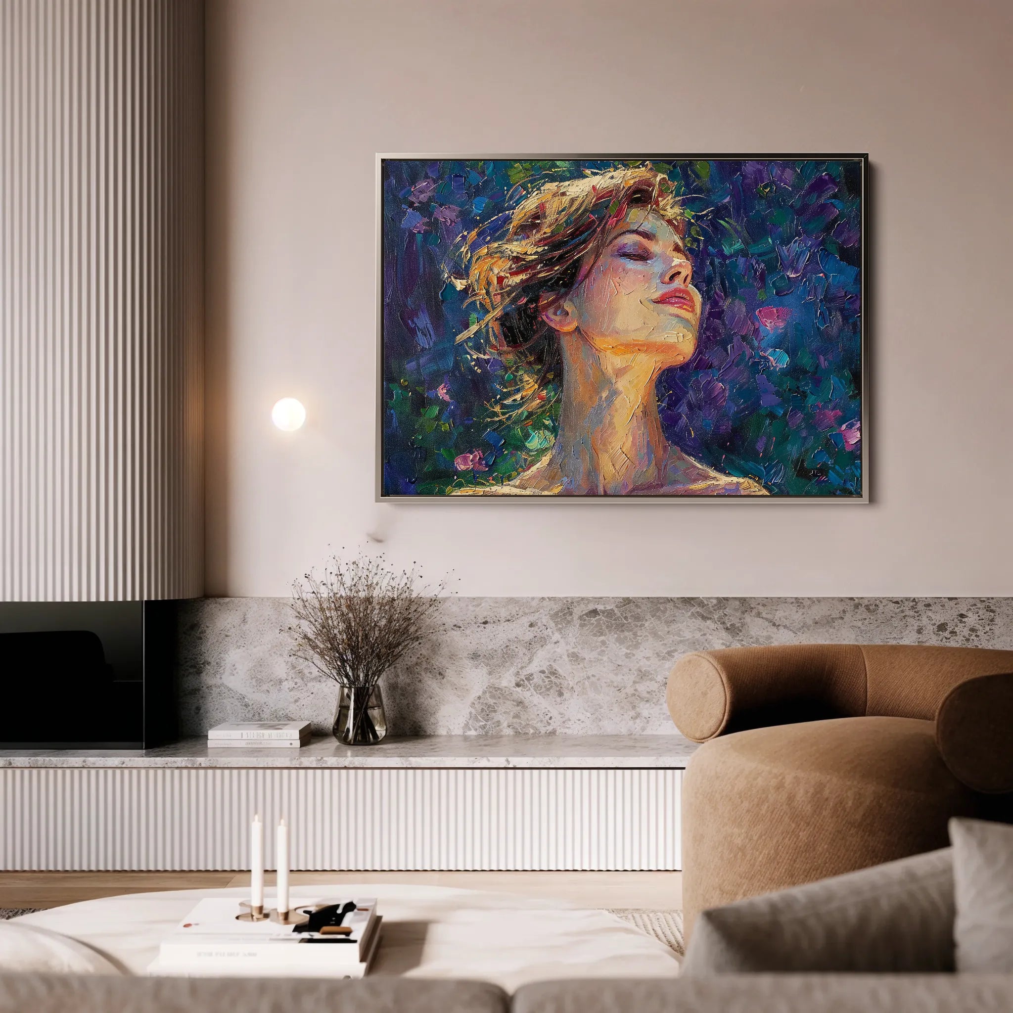 Portrait 032 Canvas Art 18" x 24" / 45 x 60 cm / Black
