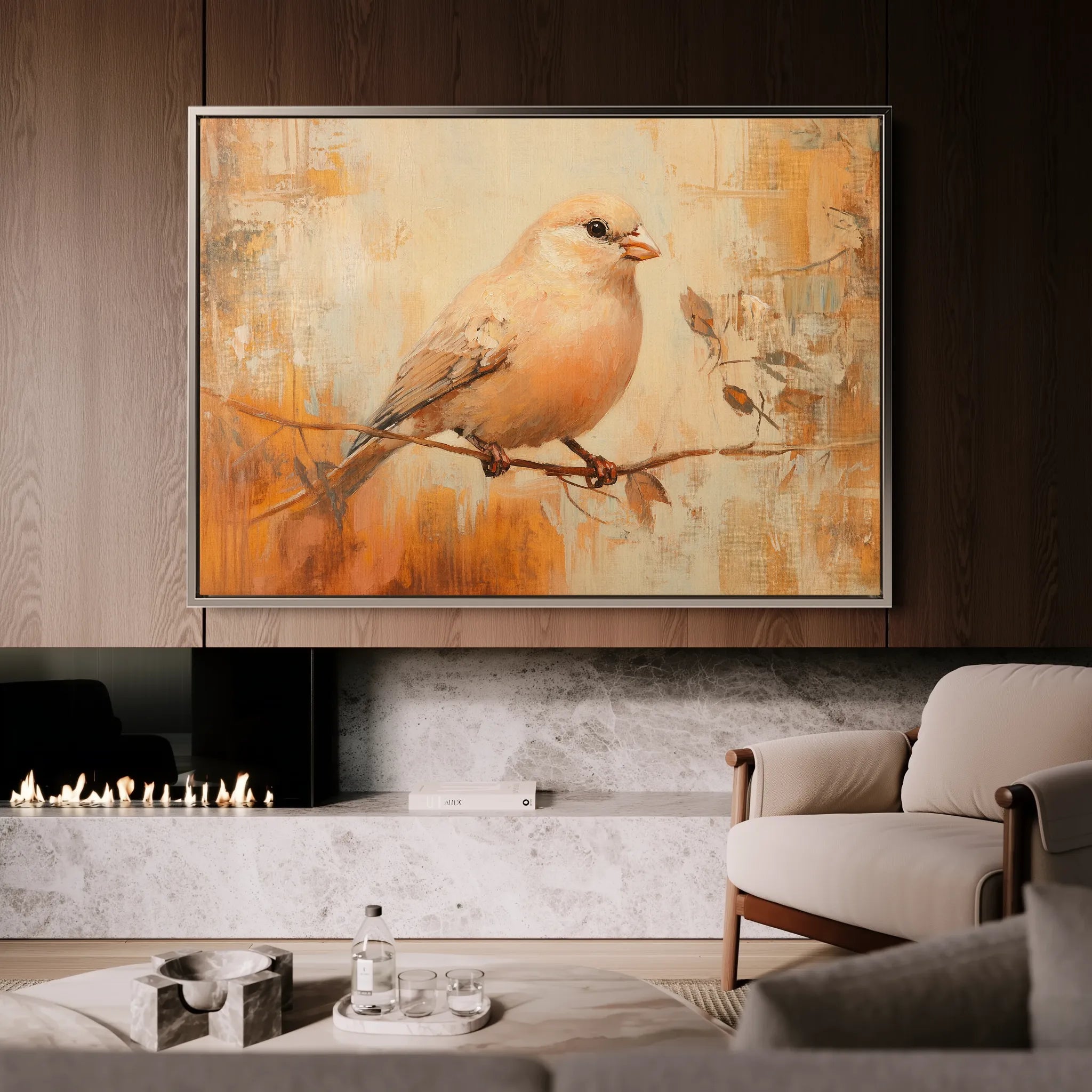 Animals 033 Canvas Art 18" x 24" / 45 x 60 cm / Black